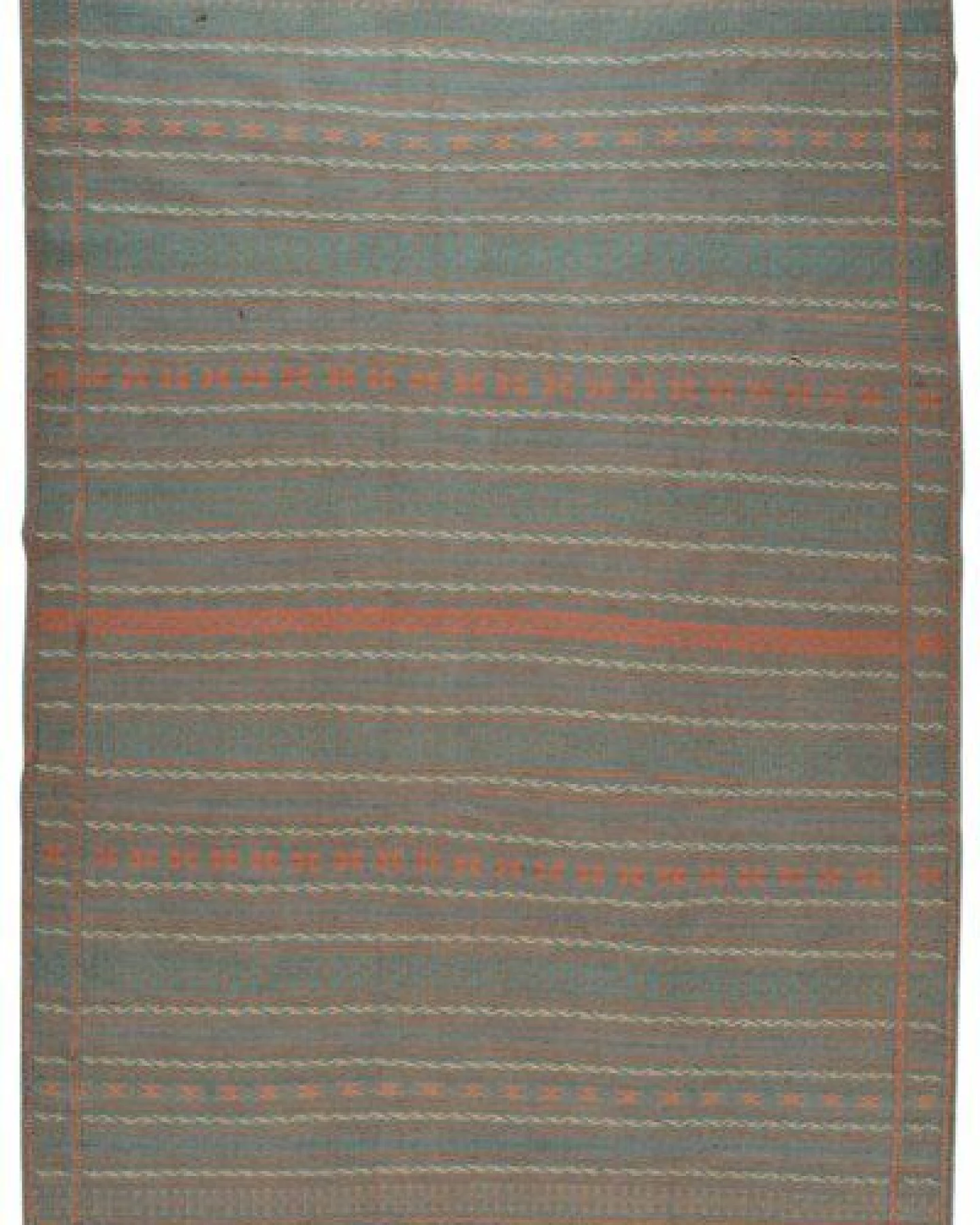 Kelim Kordi Blau „Rugtales“ aus Schurwolle, 172x246 cm – Ansicht 3