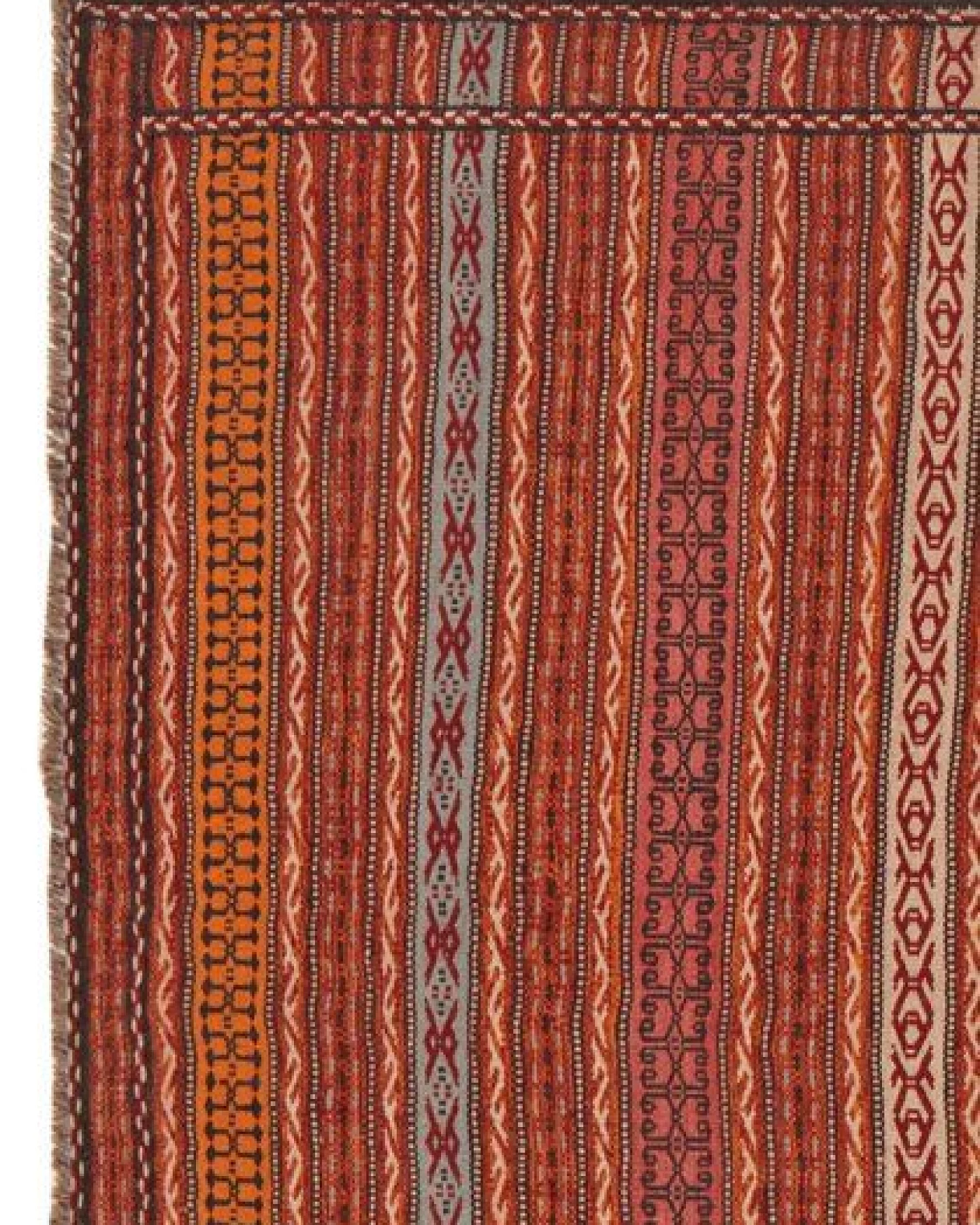 Kelim Kordi Orange „Rugtales“ aus Schurwolle, 160x242 cm – Ansicht 4