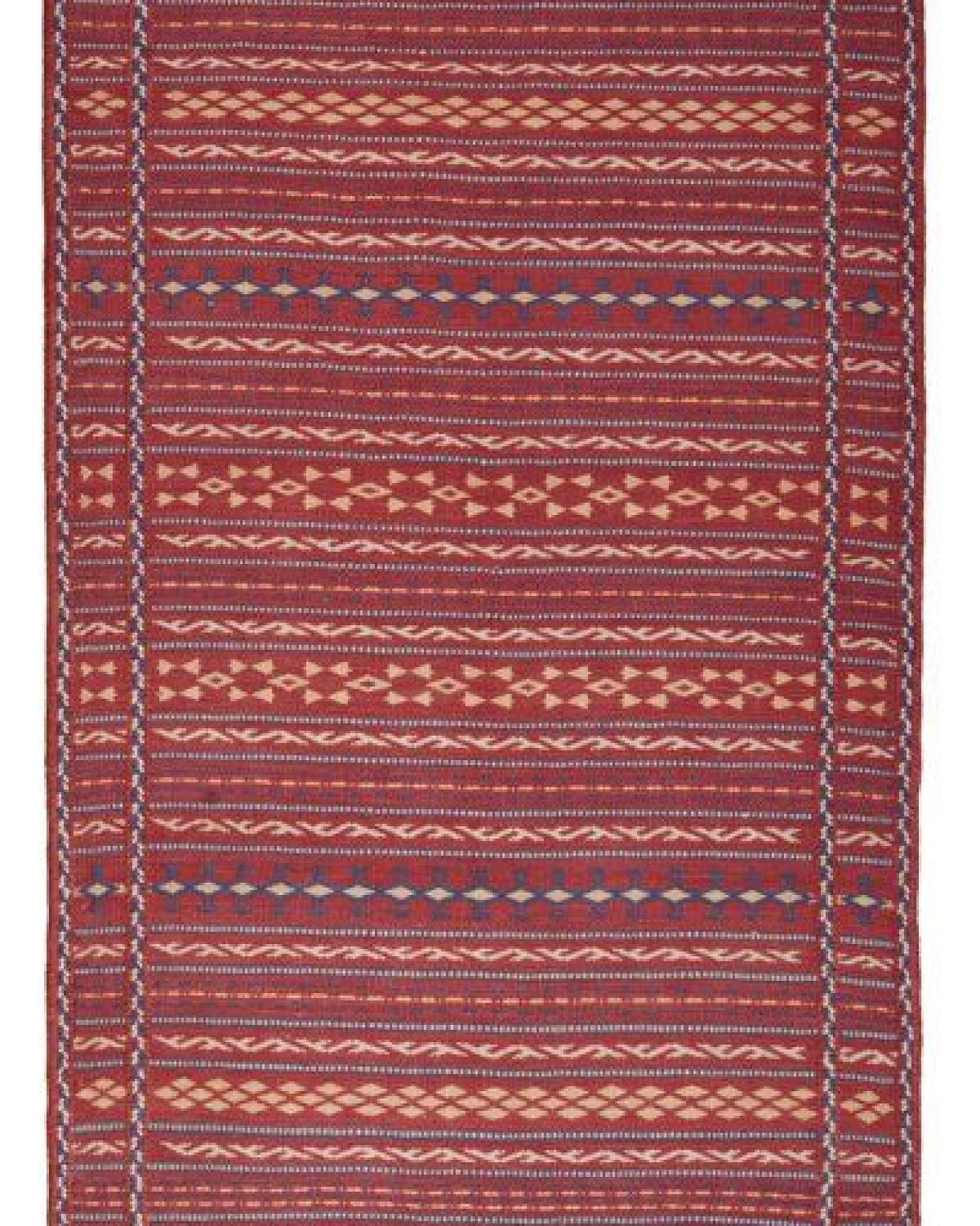 Kelim Kordi Rot „Rugtales“ aus Schurwolle, 98x157 cm – Ansicht 3