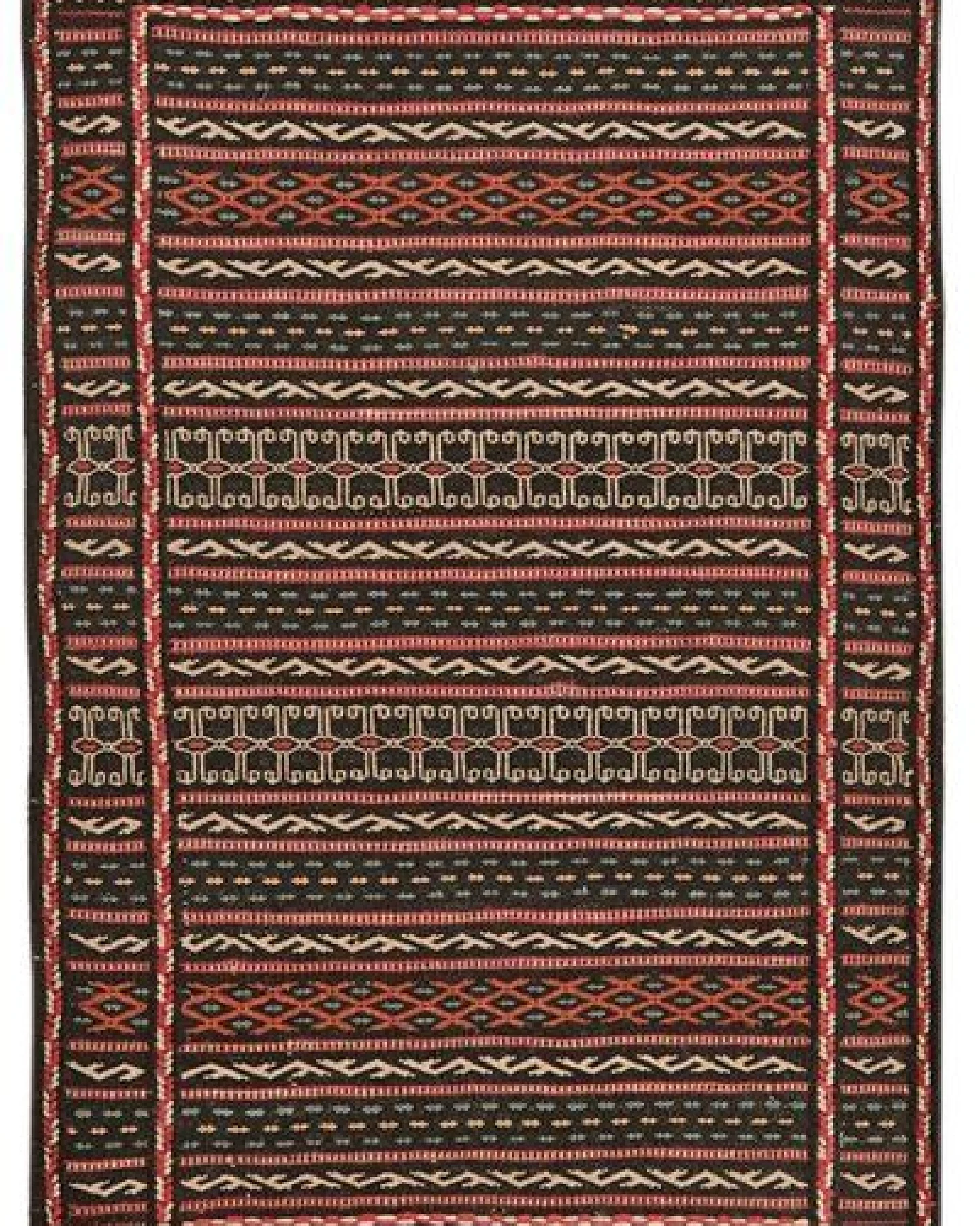 Kelim Kordi Schwarz „Rugtales“ aus Schurwolle, 61x93 cm – Ansicht 3
