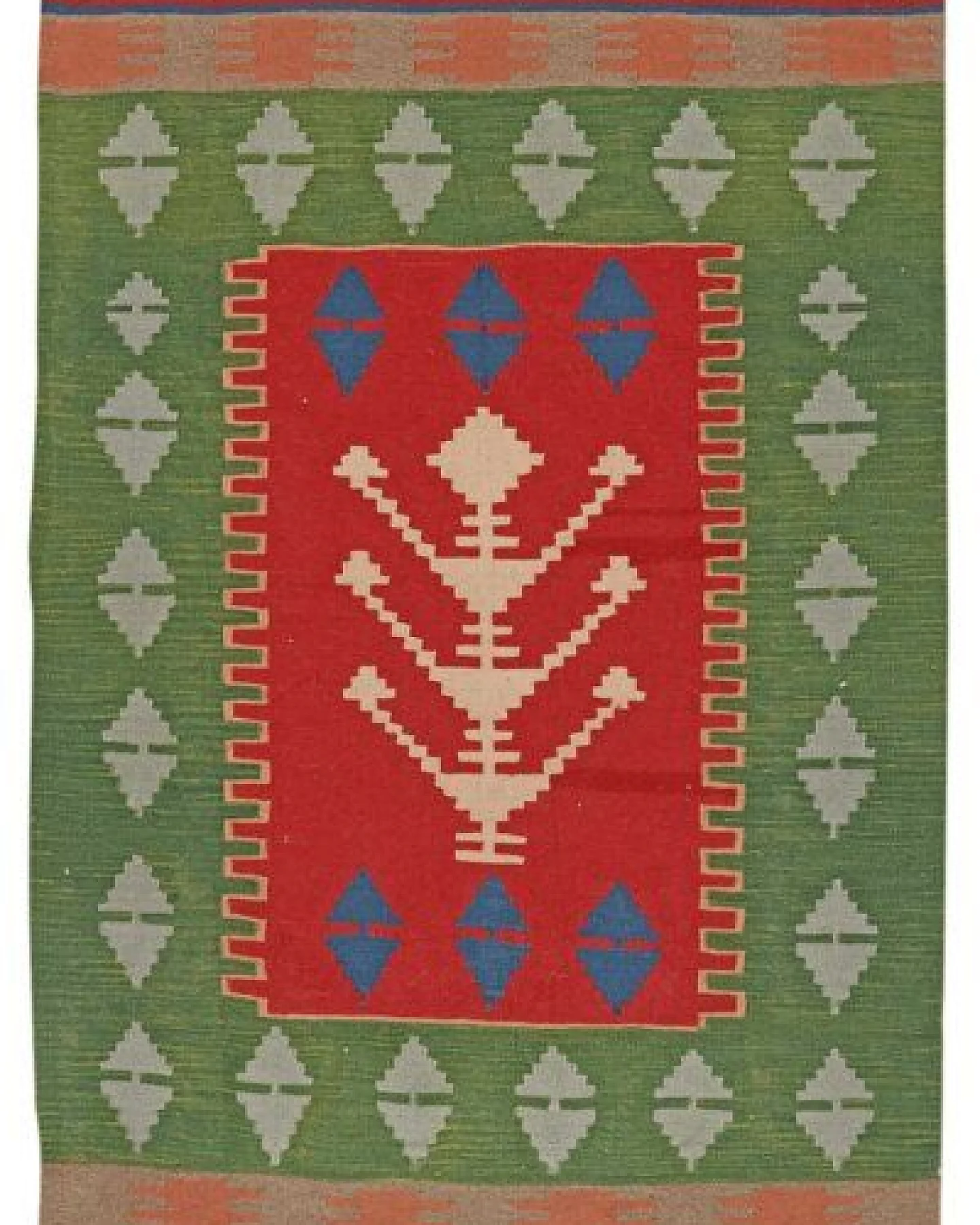 Kelim Rot „Rugtales“ aus Schurwolle, 112x166 cm – Ansicht 3