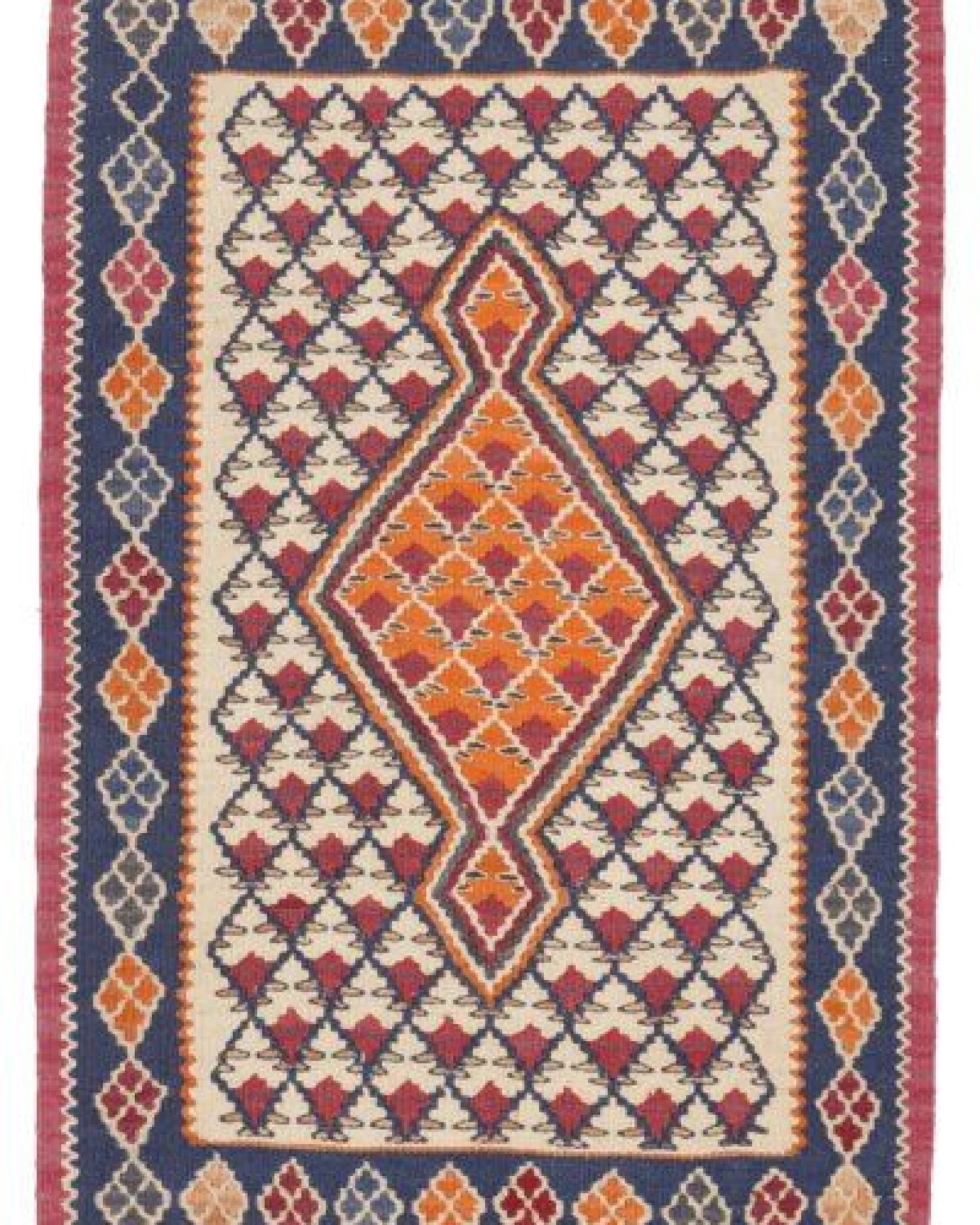 Kelim Senneh Beige „Rugtales“ aus Schurwolle, 60x90 cm – Ansicht 3