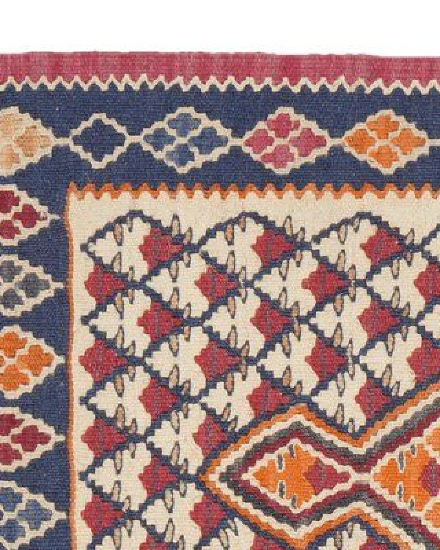 Kelim Senneh Beige „Rugtales“ aus Schurwolle, 60x90 cm – Ansicht 4