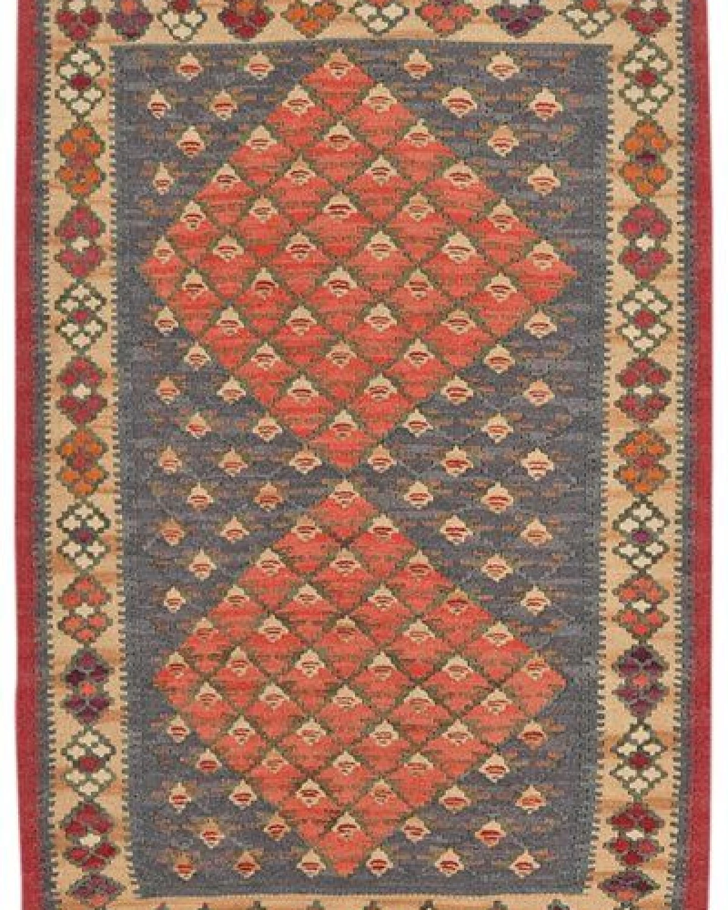 Kelim Senneh Blau „Rugtales“ aus Schurwolle, 61x91 cm – Ansicht 3