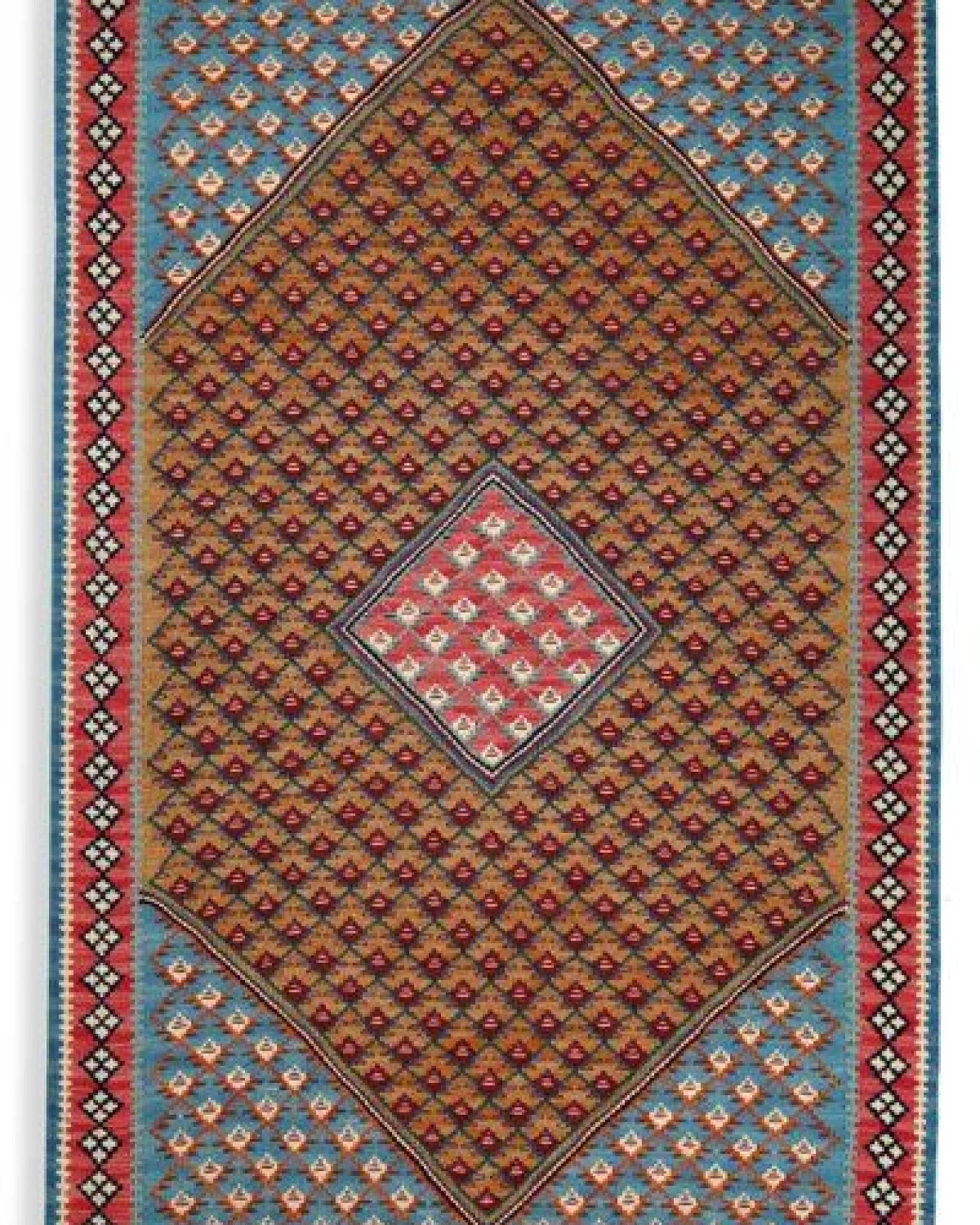 Kelim Senneh Braun „Rugtales“ aus Schurwolle, 100x157 cm – Ansicht 3