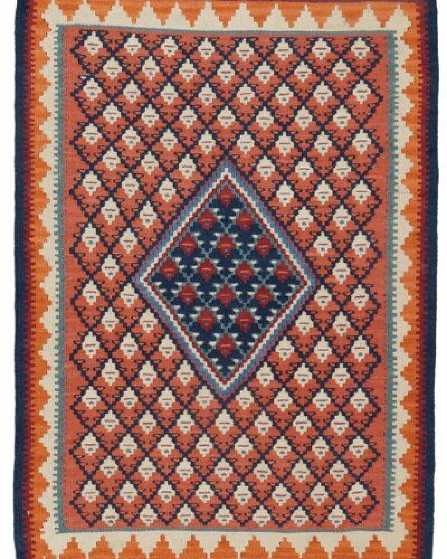 Kelim Senneh Rot „Rugtales“ aus Schurwolle, 62x85 cm – Ansicht 3