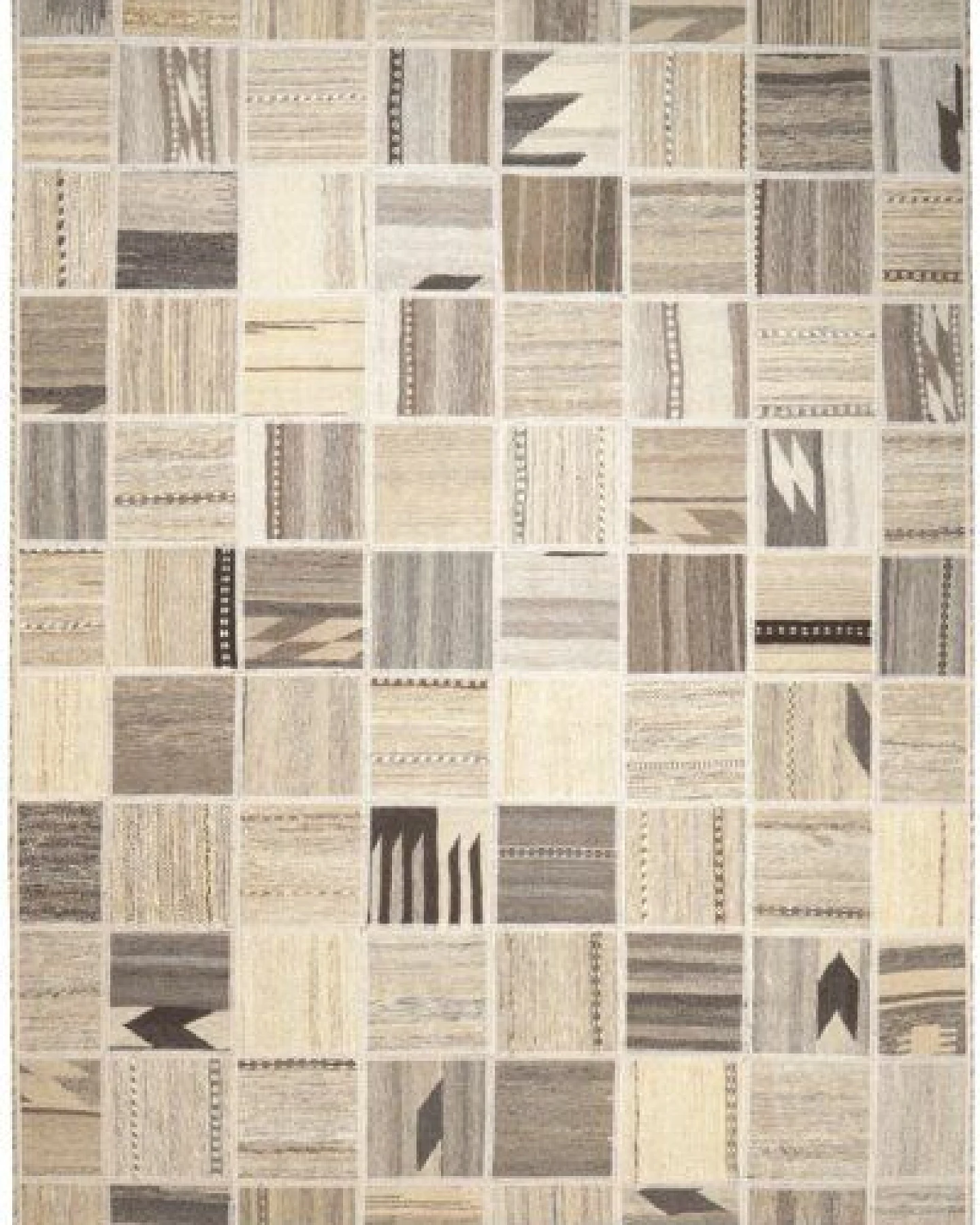 Kelim Tekkeh Beige „Rugtales“ aus Schurwolle, 150x200 cm – Ansicht 2
