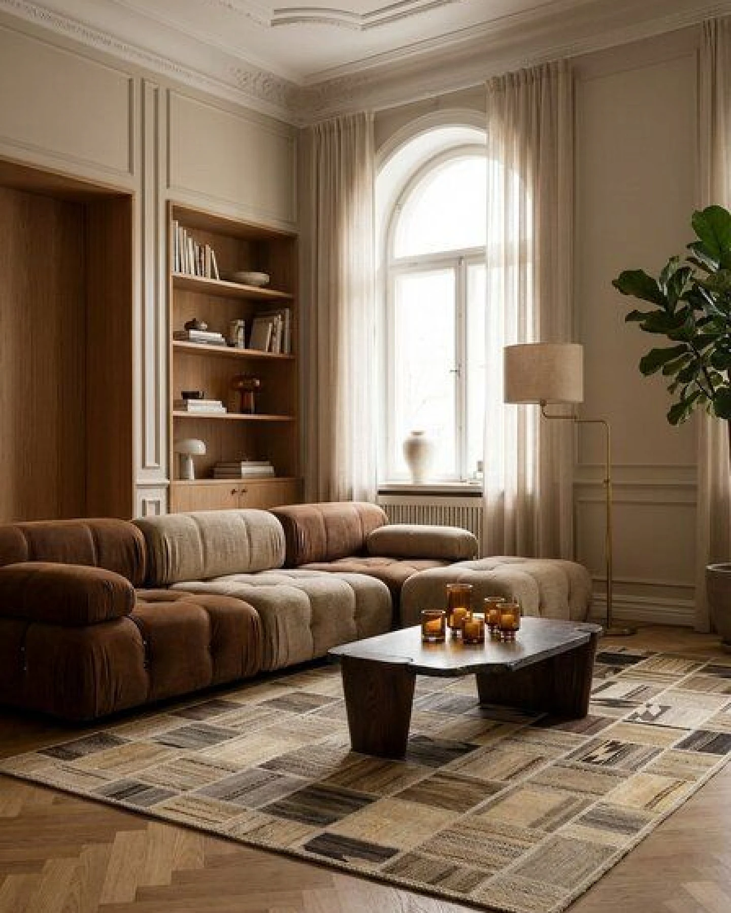 Kelim Tekkeh Beige „Rugtales“ aus Schurwolle, 150x200 cm – Ansicht 2