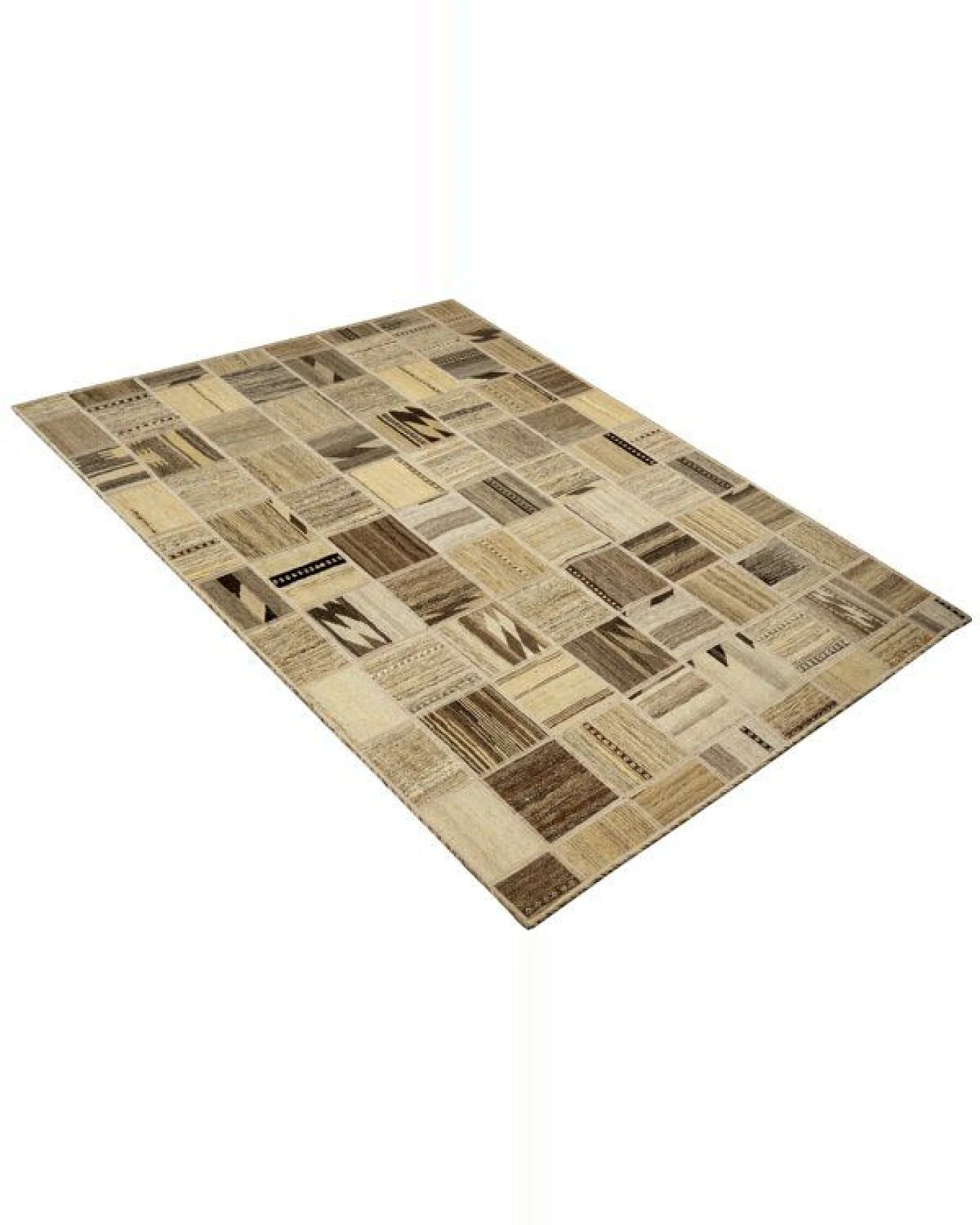 Kelim Tekkeh Beige „Rugtales“ aus Schurwolle, 150x200 cm – Ansicht 4