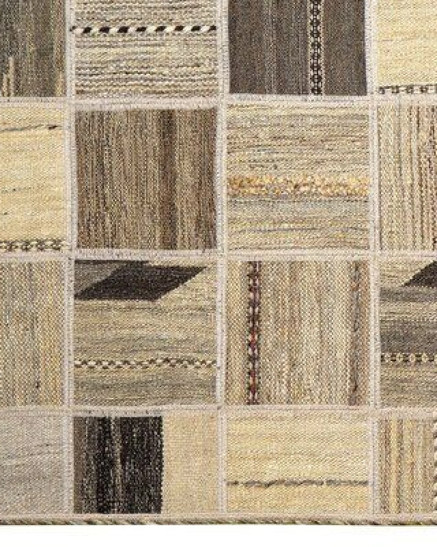 Kelim Tekkeh Beige „Rugtales“ aus Schurwolle, 150x200 cm – Ansicht 4
