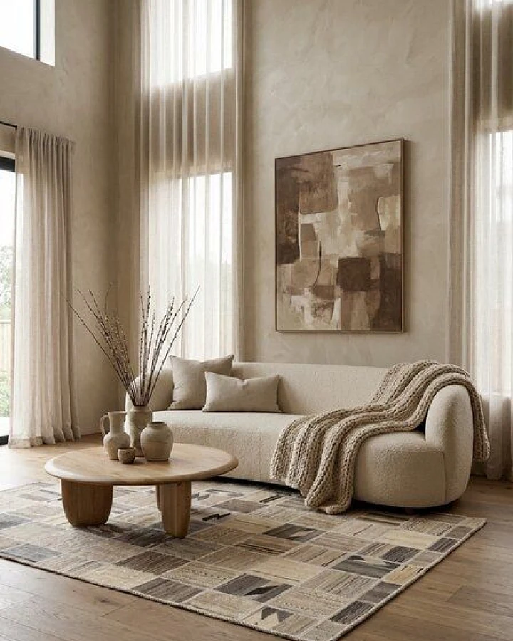 Kelim Tekkeh Beige „Rugtales“ aus Schurwolle, 150x200 cm