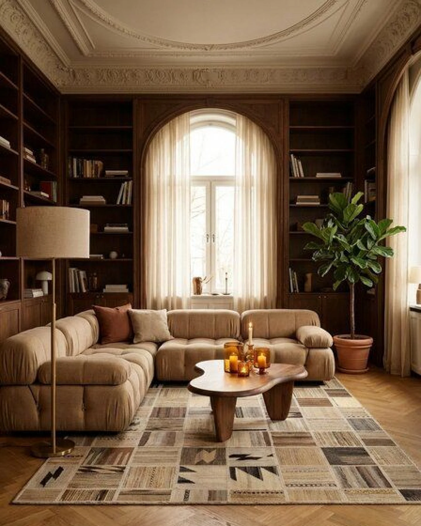 Kelim Tekkeh Beige „Rugtales“ aus Schurwolle, 150x200 cm – Ansicht 2