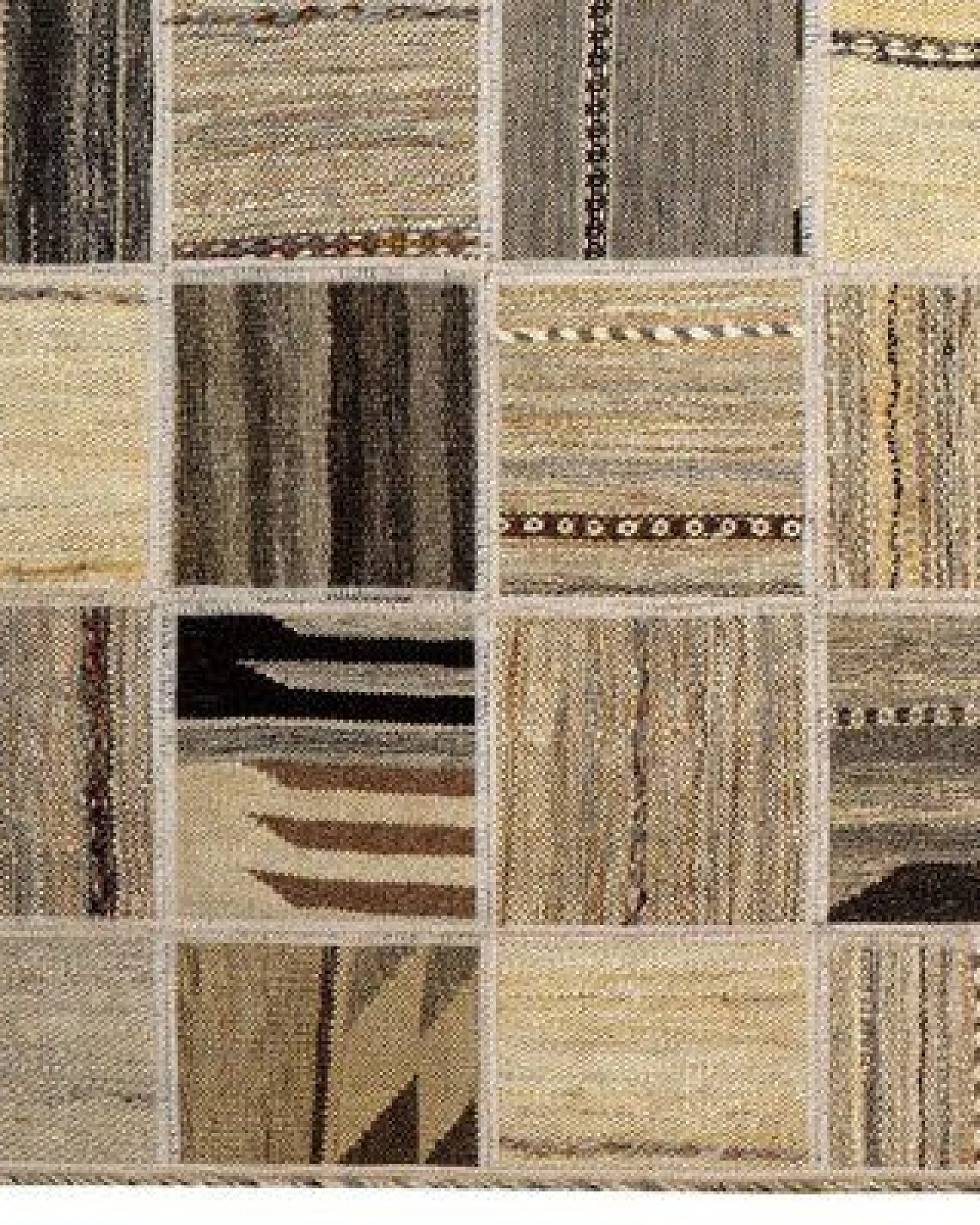 Kelim Tekkeh Beige „Rugtales“ aus Schurwolle, 150x200 cm – Ansicht 4