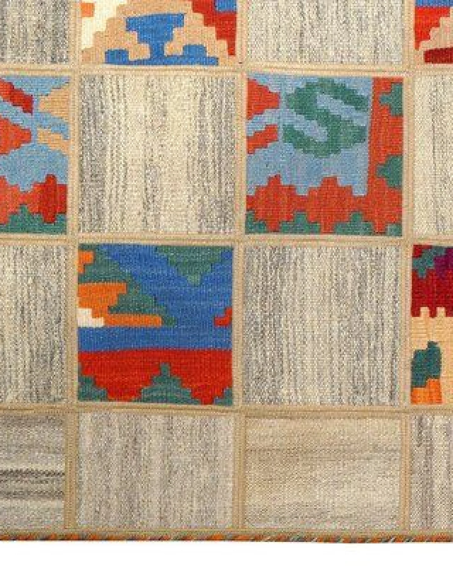 Kelim Tekkeh Beige „Rugtales“ aus Schurwolle, 150x200 cm – Ansicht 3