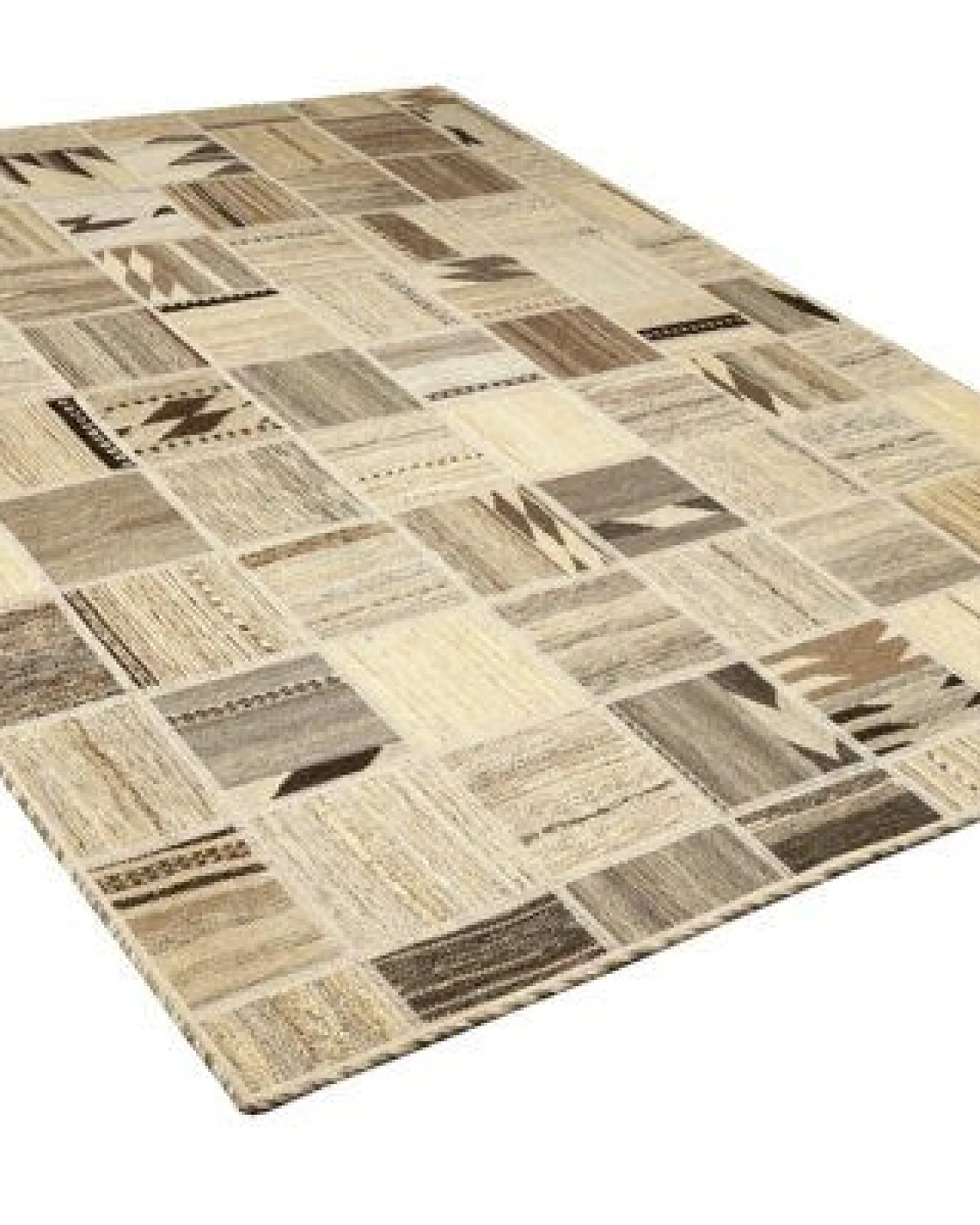 Kelim Tekkeh Beige „Rugtales“ aus Schurwolle, 150x200 cm – Ansicht 4