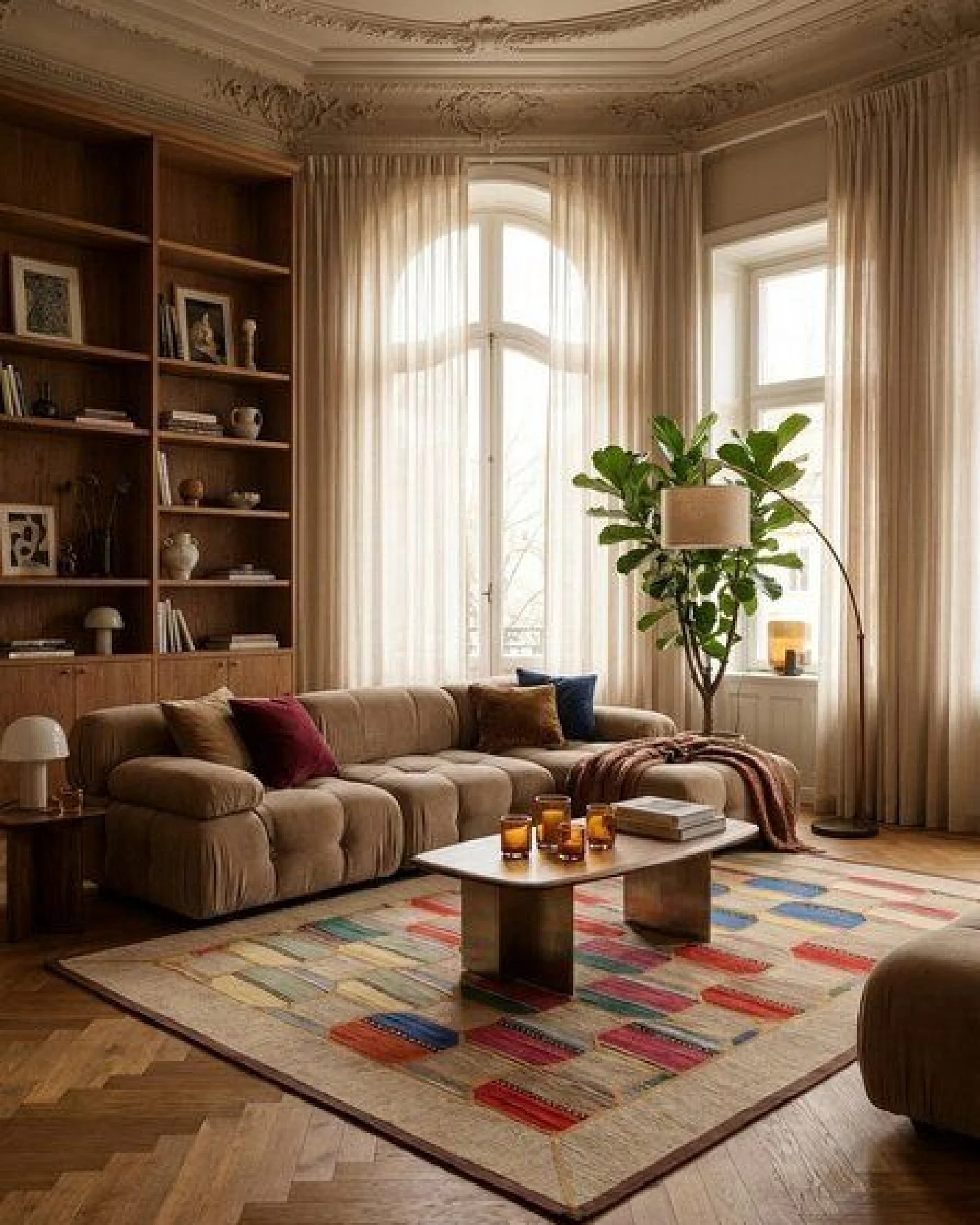 Kelim Tekkeh Beige „Rugtales“ aus Schurwolle, 160x237 cm – Ansicht 2