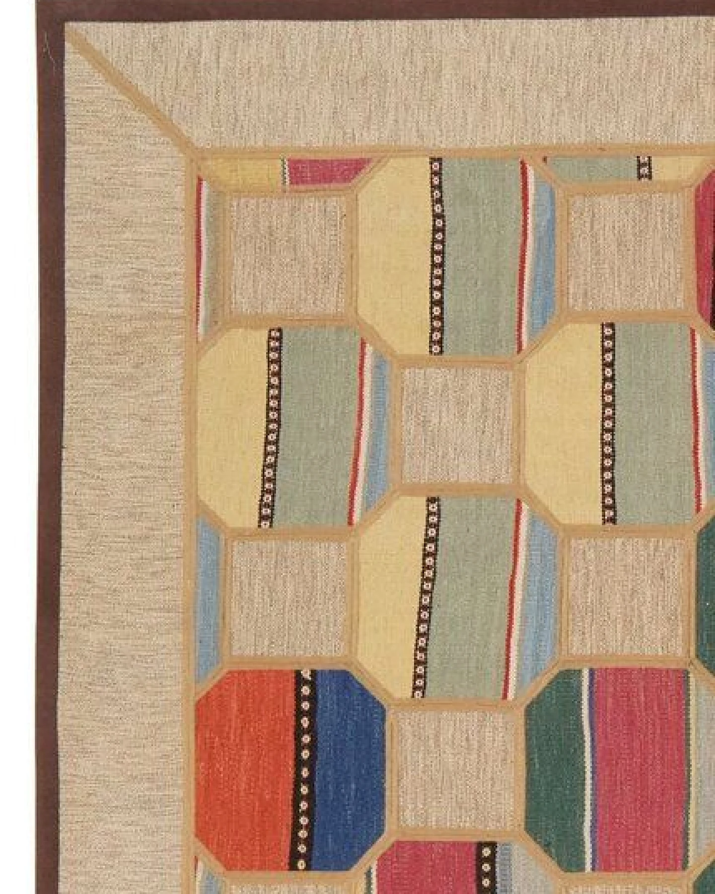 Kelim Tekkeh Beige „Rugtales“ aus Schurwolle, 160x237 cm – Ansicht 4