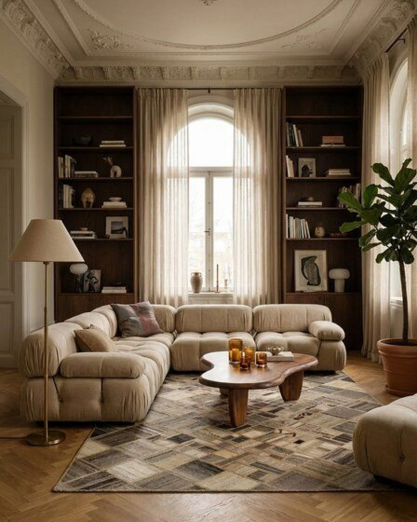 Kelim Tekkeh Beige „Rugtales“ aus Schurwolle, 170x240 cm – Ansicht 2