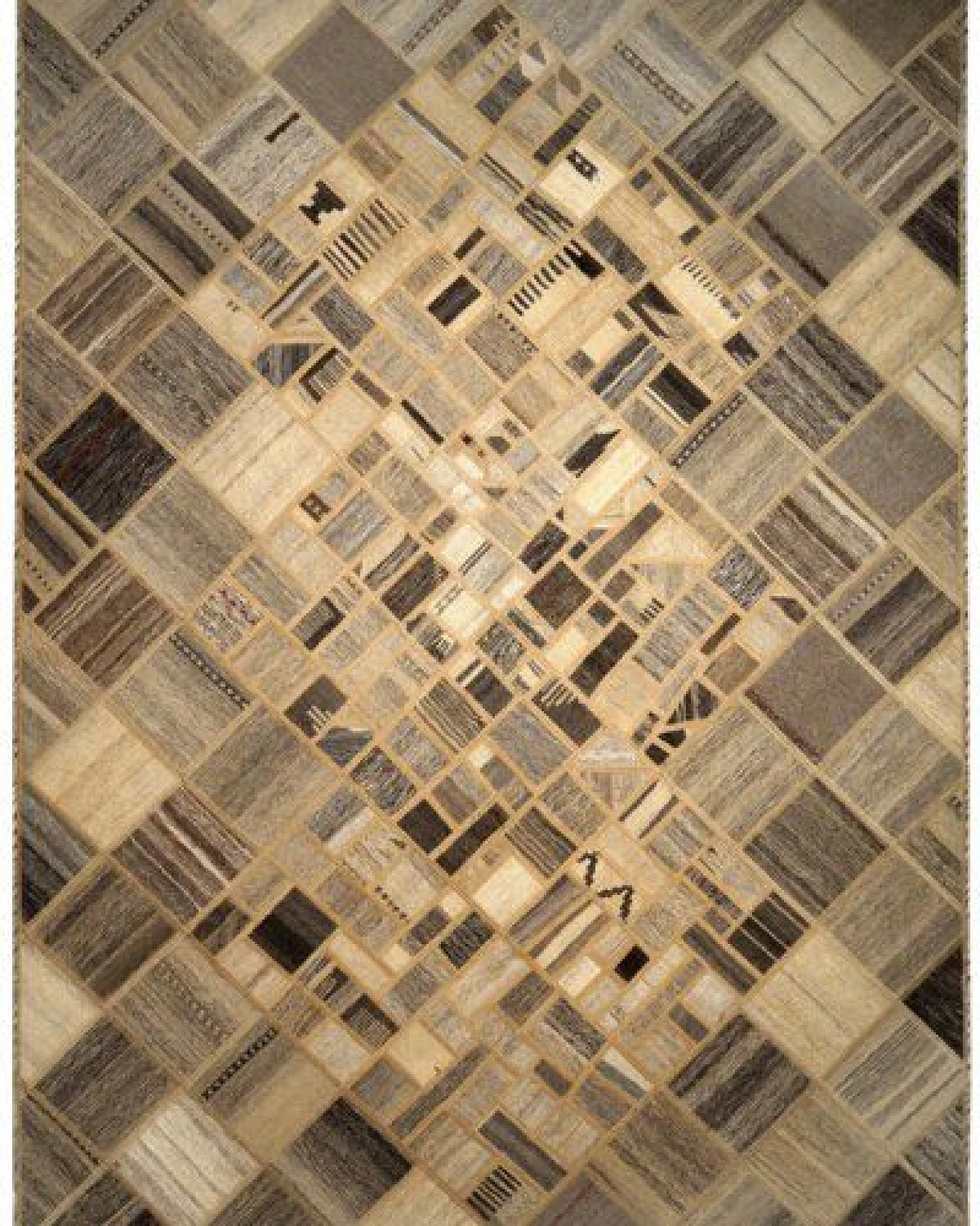 Kelim Tekkeh Beige „Rugtales“ aus Schurwolle, 170x240 cm – Ansicht 3