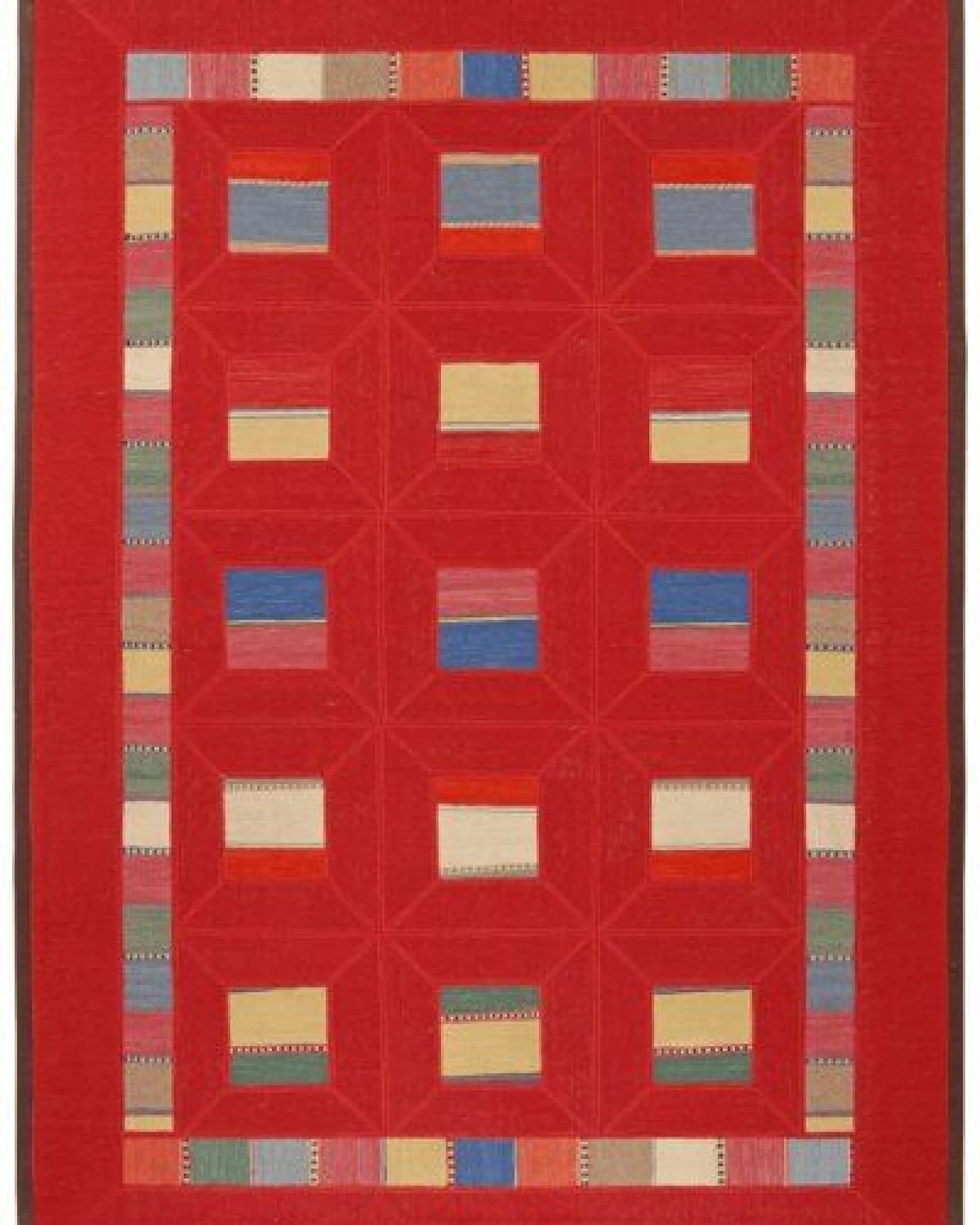 Kelim Tekkeh Rot „Rugtales“ aus Schurwolle, 180x258 cm – Ansicht 3
