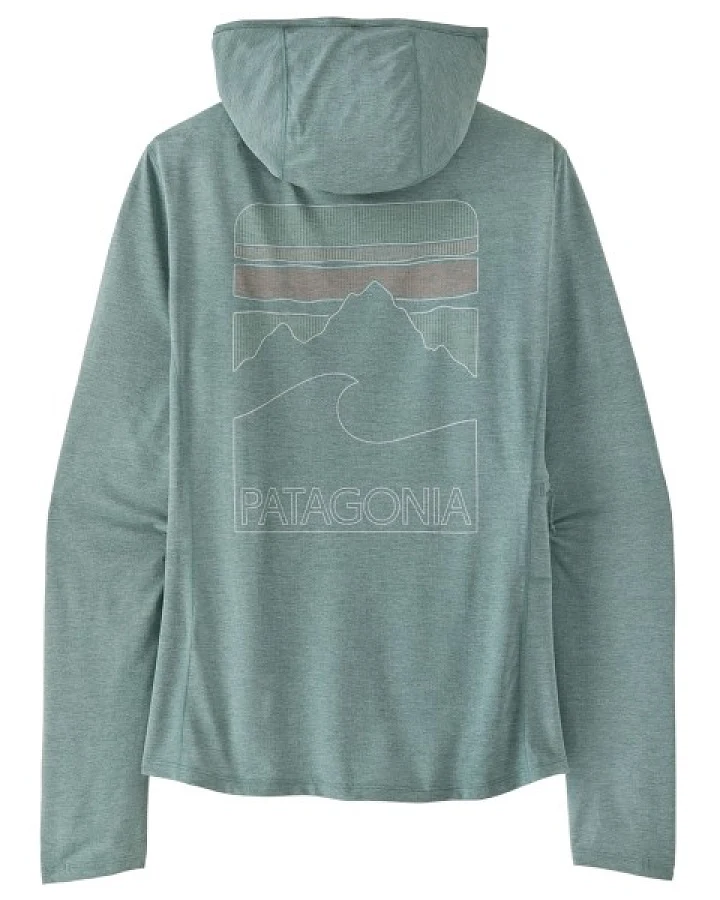 Patagonia - Women's Cap Cool Sun Hoody Peak Visions - Funktionsshirt Gr XS türkis