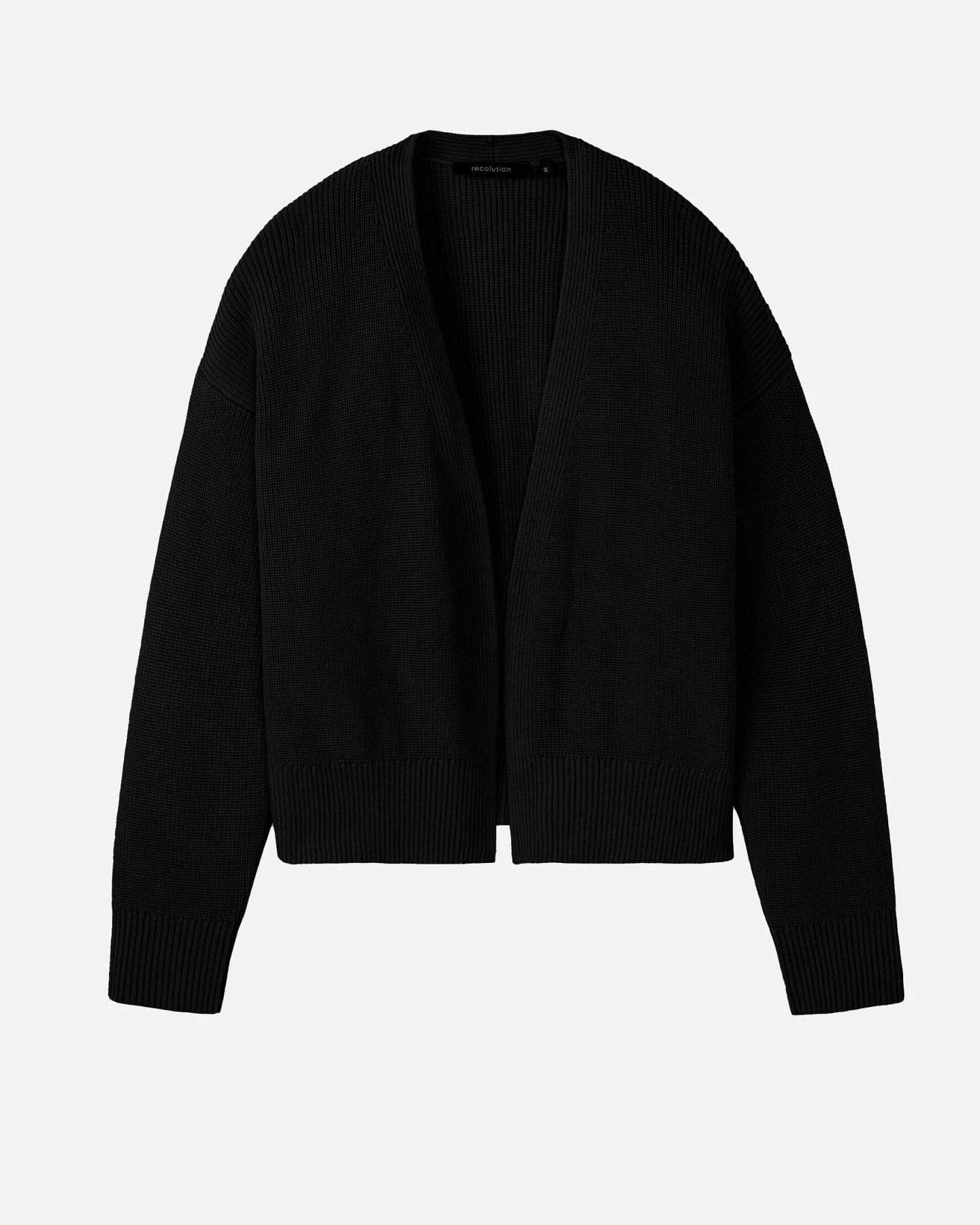 Recolution Damen vegan Cardigan Moringa Schwarz – Ansicht 2