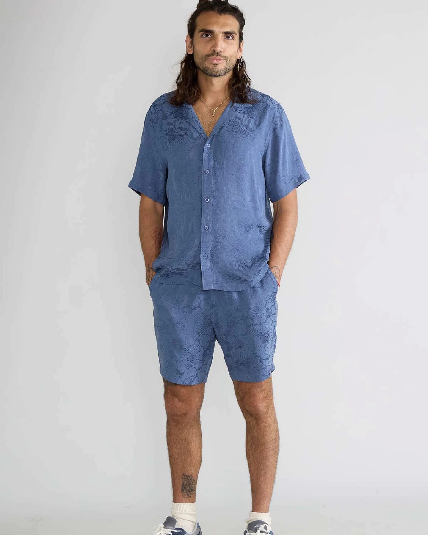 Yahmo Herren vegan Hemd Muck Zen Indigo – Ansicht 2