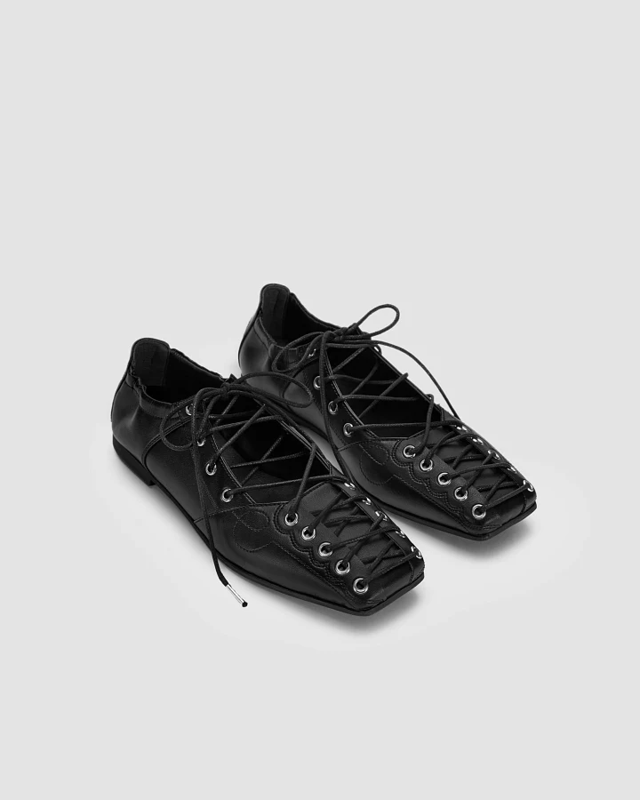 Prev Damen vegan Ballerinas Mae Schwarz