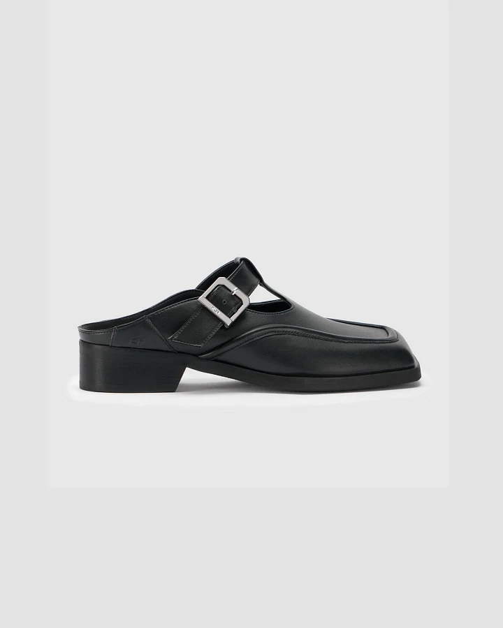 Prev Damen vegan Mules Lou Schwarz