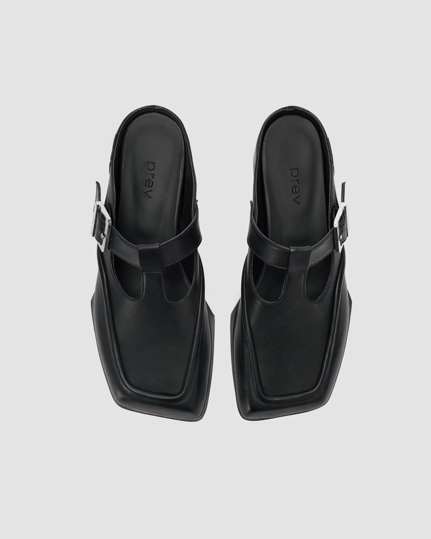 Prev Damen vegan Mules Lou Schwarz – Ansicht 2