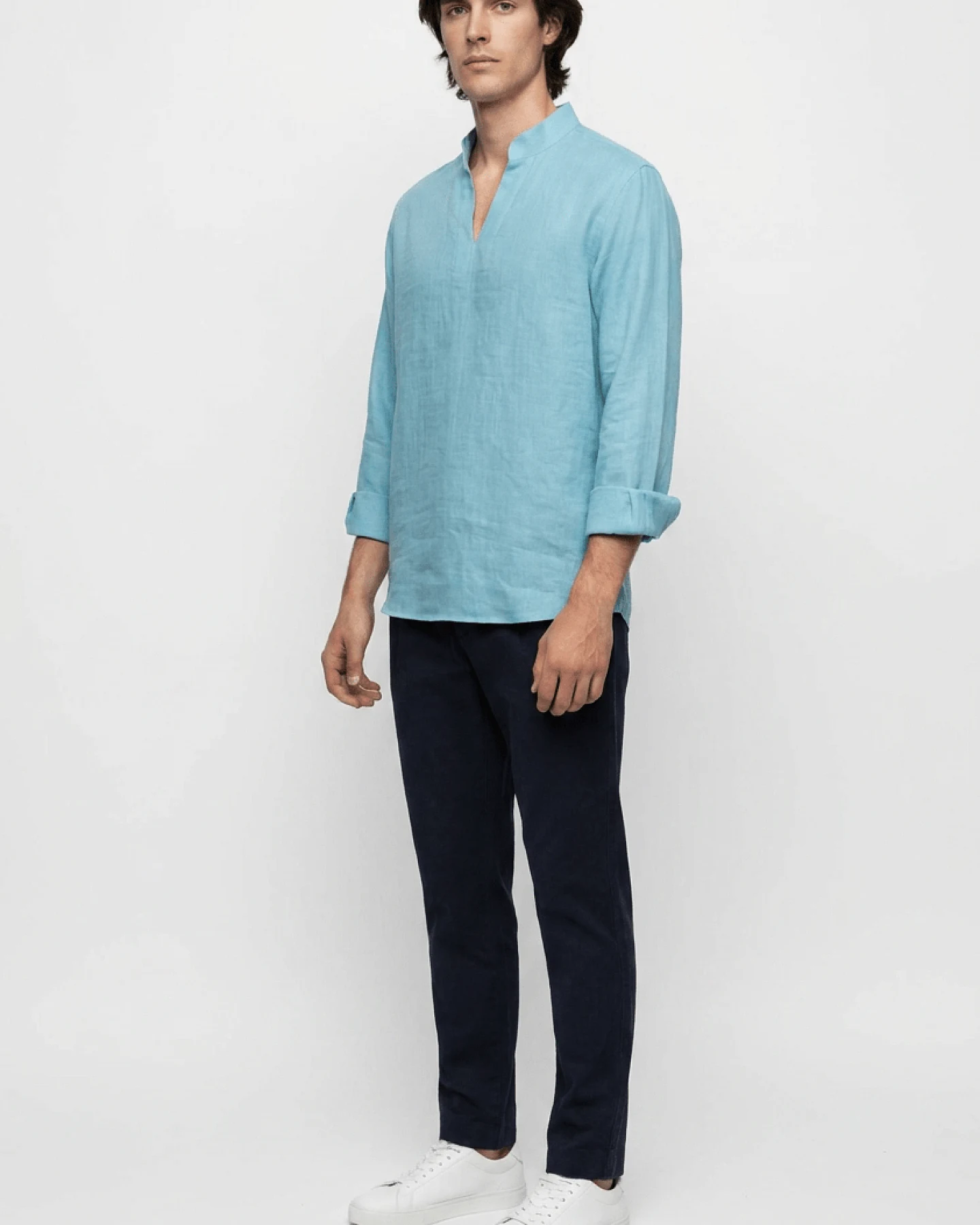 De IONESCU Herren vegan Hemd Viscri Aqua – Ansicht 2