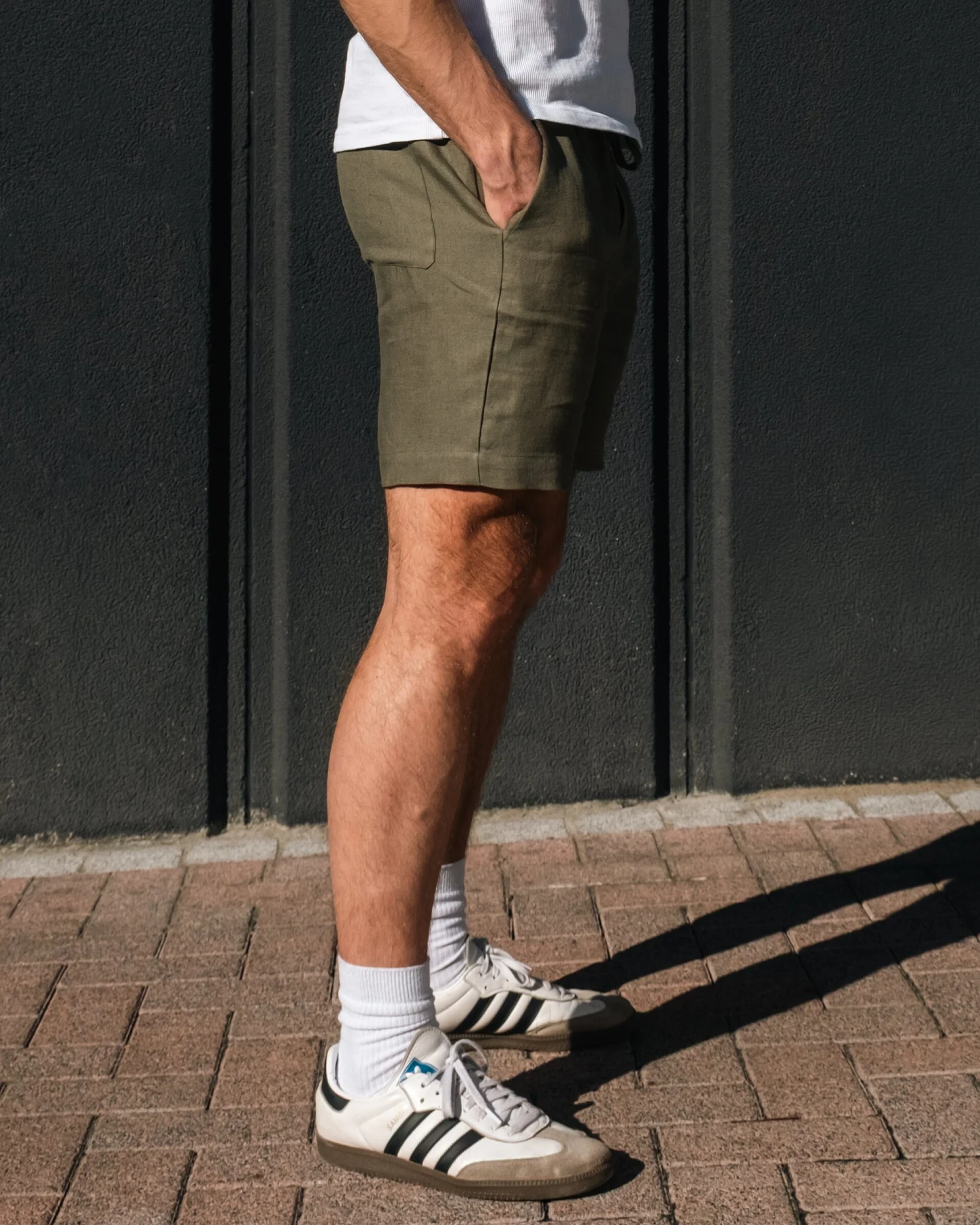 Lucid Collective Herren vegan Shorts Core Khaki – Ansicht 2