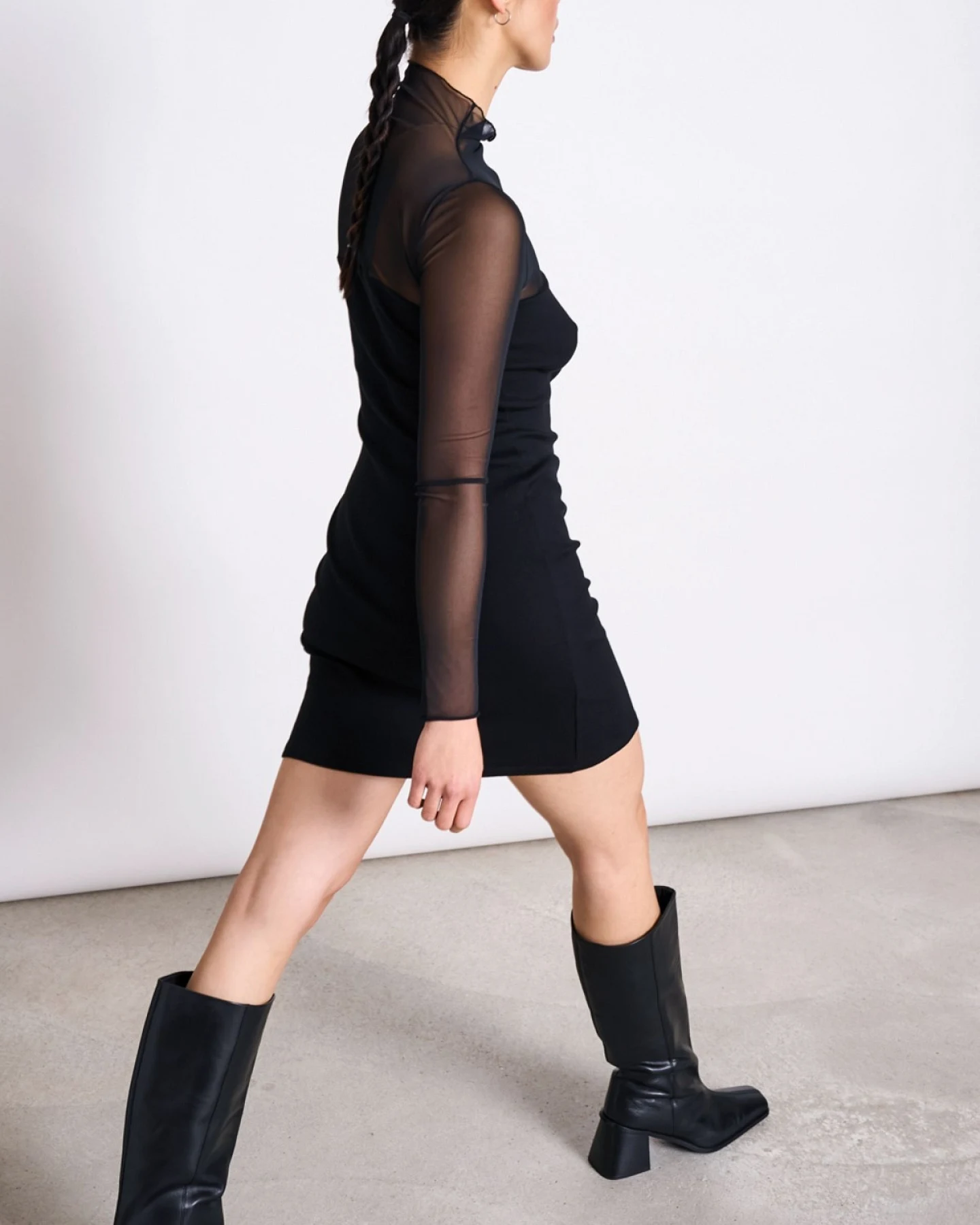 Kleid Mesh Huari Schwarz – Ansicht 3