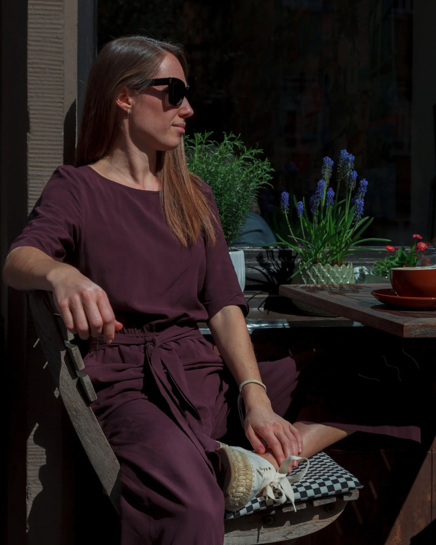 Jumpsuit Staine Halfsleeve Ecovero Rot – Ansicht 6