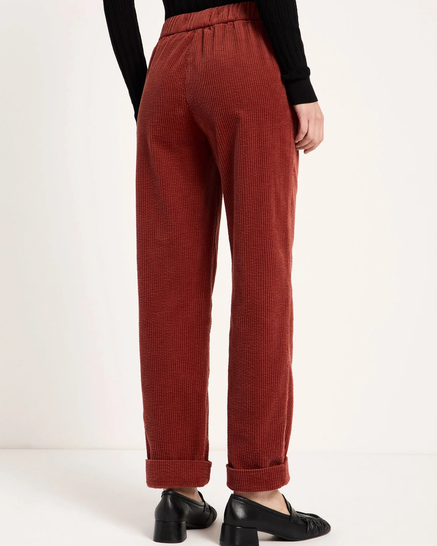 Kord Hose mit Gummizug (GOTS) – Ansicht 4