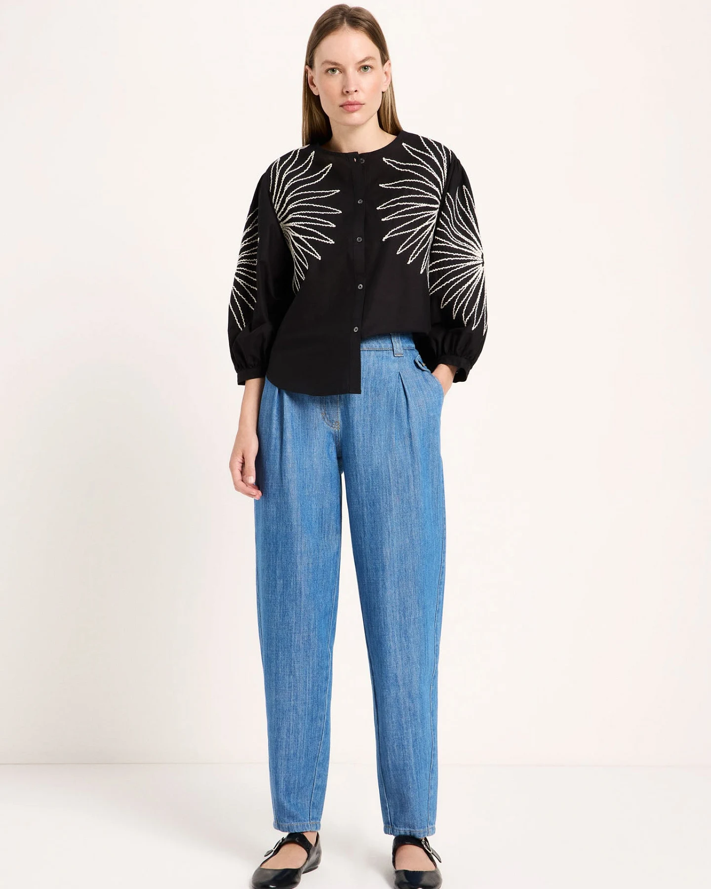 Bluse mit Stickerei (GOTS) – Ansicht 5