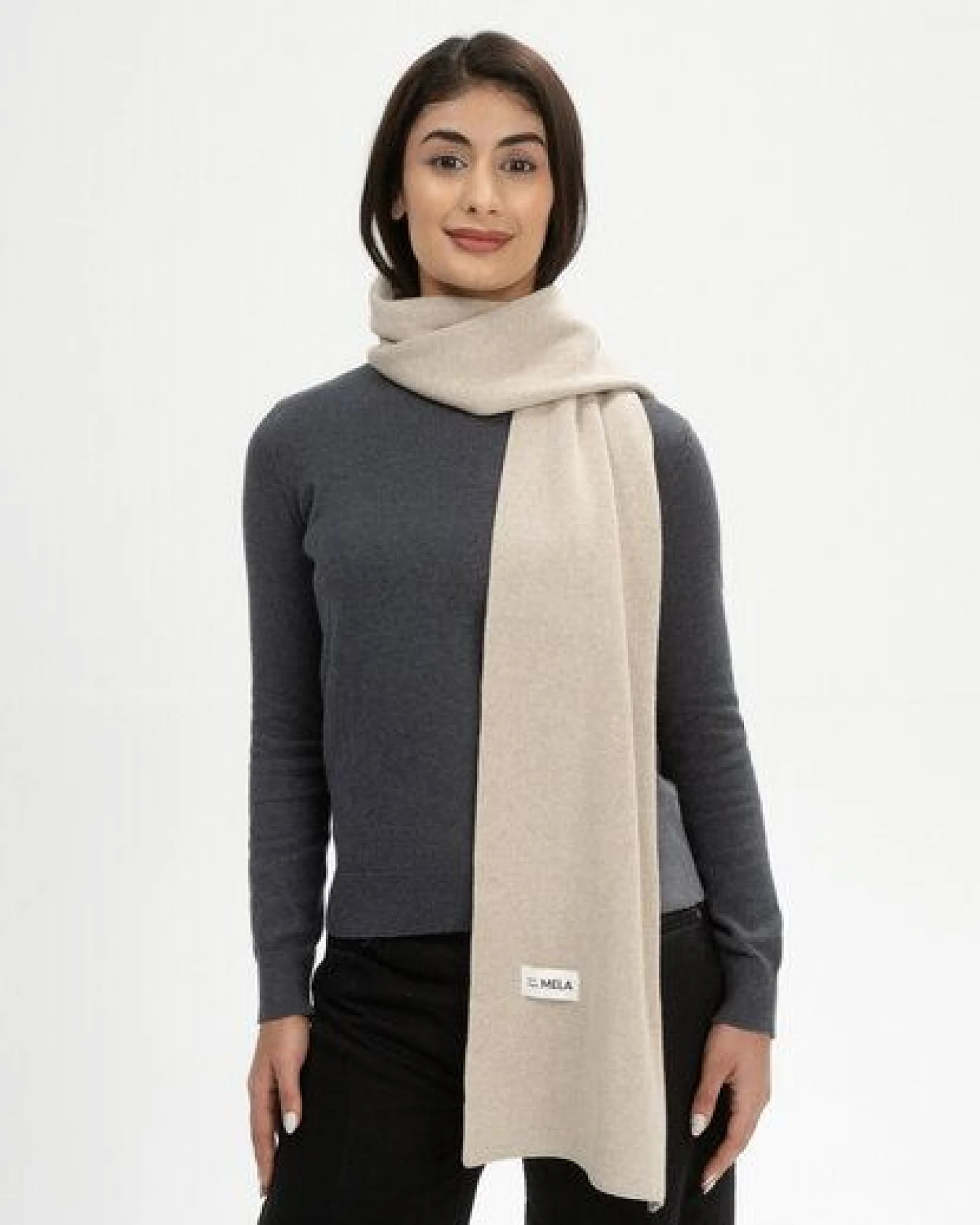 MELA Jacquard Strick Schal Style ASMEE aus 100% Bio-Baumwolle – Ansicht 3