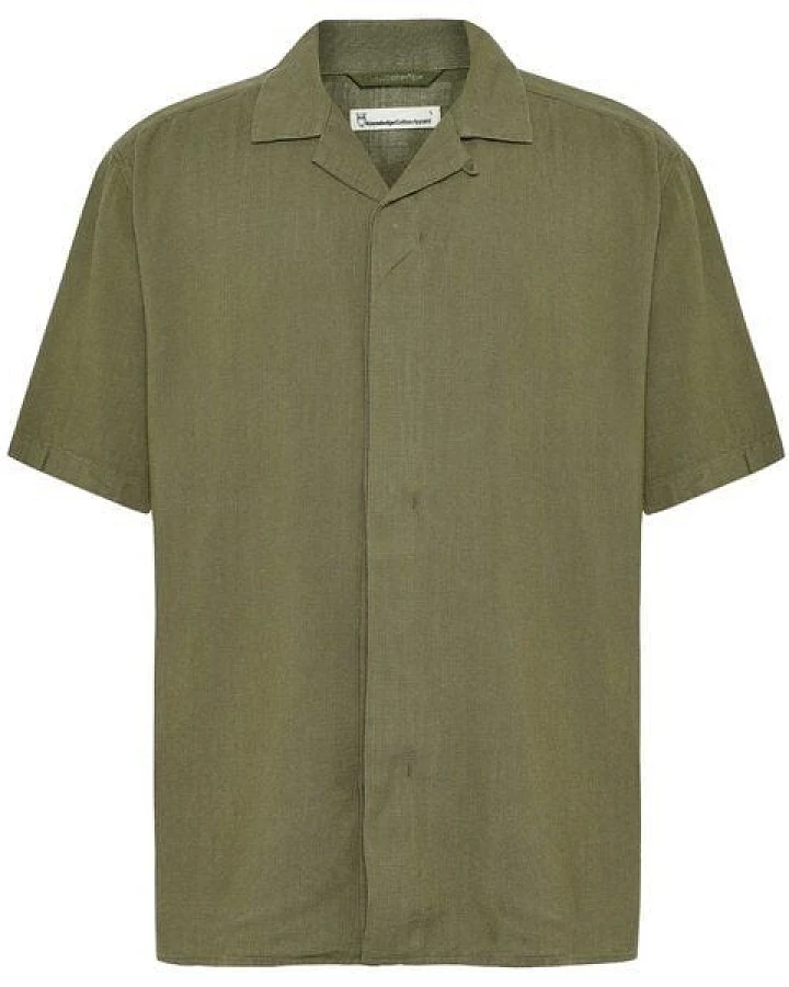 KnowledgeCotton Apparel Kurzarm-Hemd Relaxed