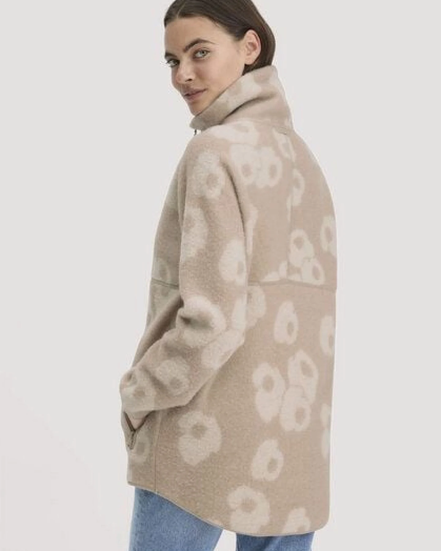 hessnatur Wollfleece Jacke Oversize aus reiner Schurwolle – Ansicht 2