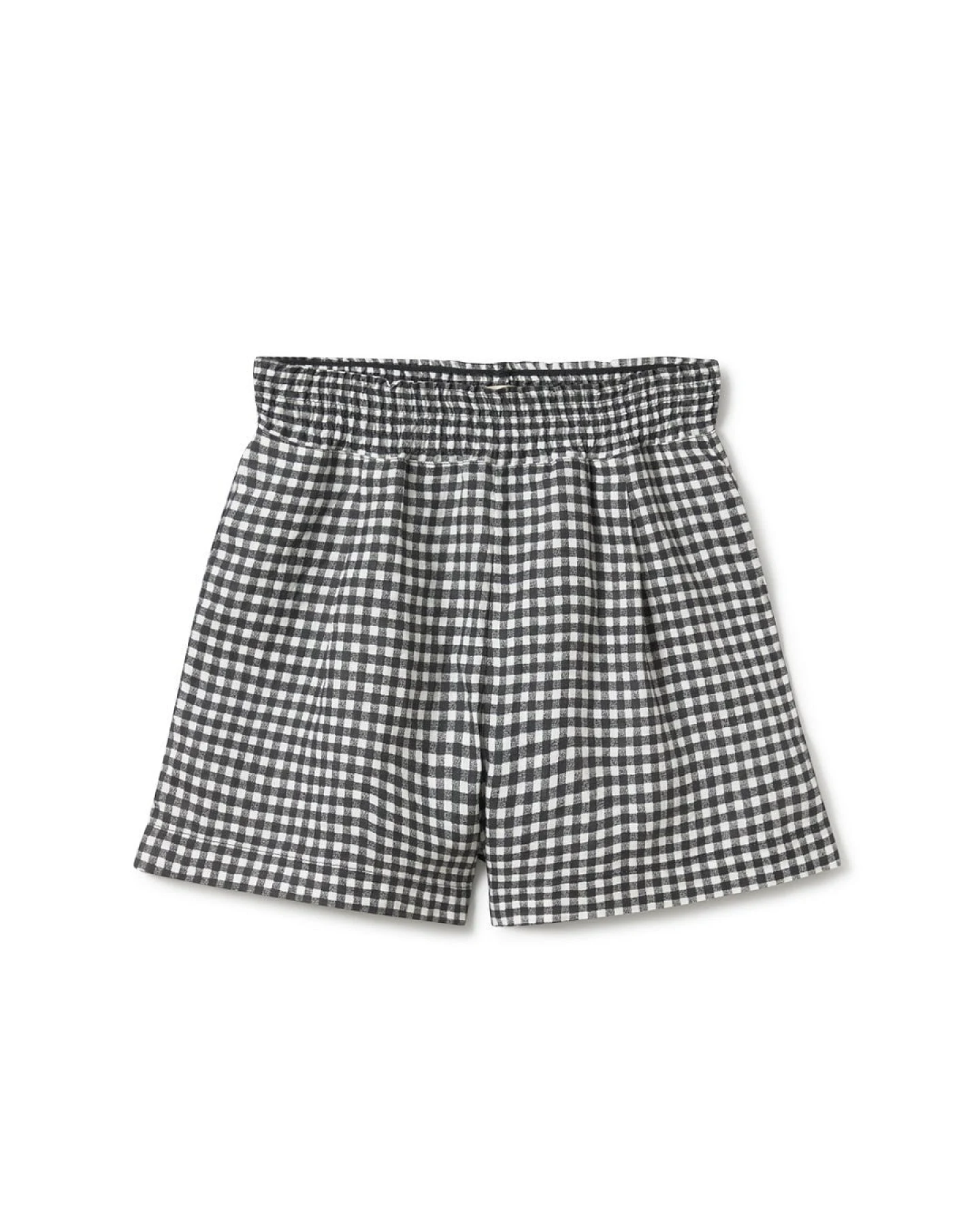 TWOTHIRDS Damen vegan Shorts Walfisch Black And White Vichy – Ansicht 2