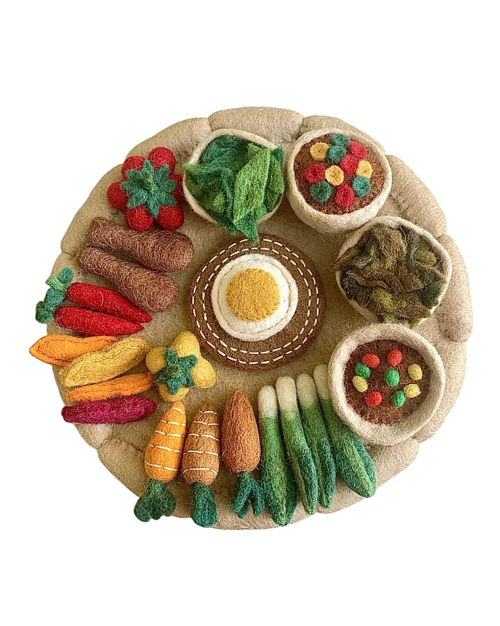 Papoose - Filz Gemüse "Vegetarische Mahlzeit" 23-tlg