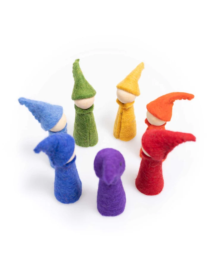 Papoose - Filz Zwerge Regenbogen 7St.