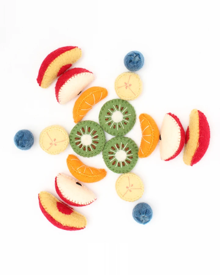 Papoose - Filz Früchte Obstsalat 18er Set
