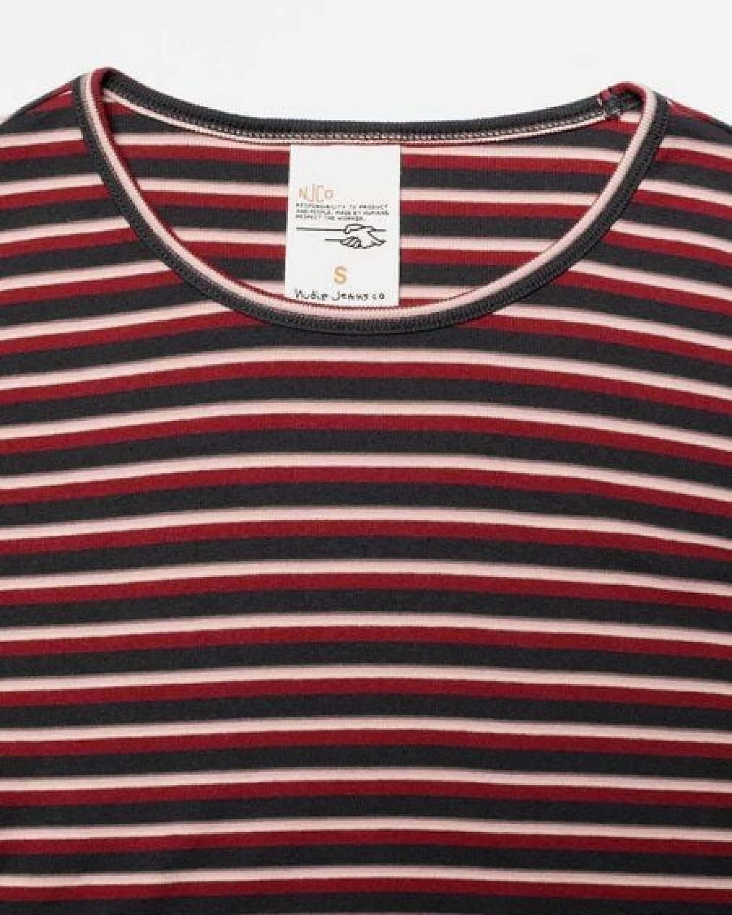 Nudie Jeans Longsleeve Jessy Striped Rib - Multi – Ansicht 3
