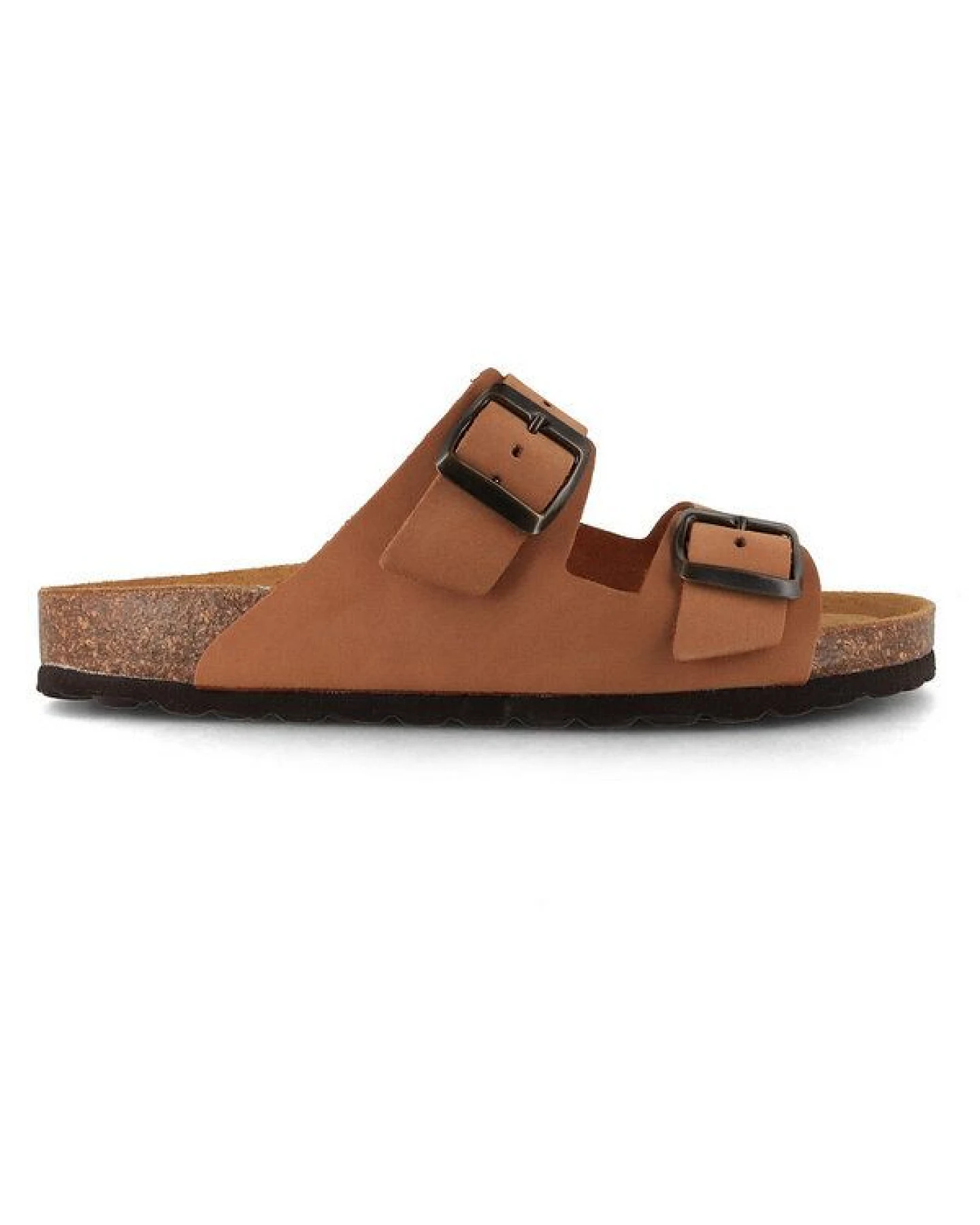Tuffeln Leder-Pantoletten Föhr mit weichem Kork-Fußbett Zweischnaller-Sandalen – Ansicht 3