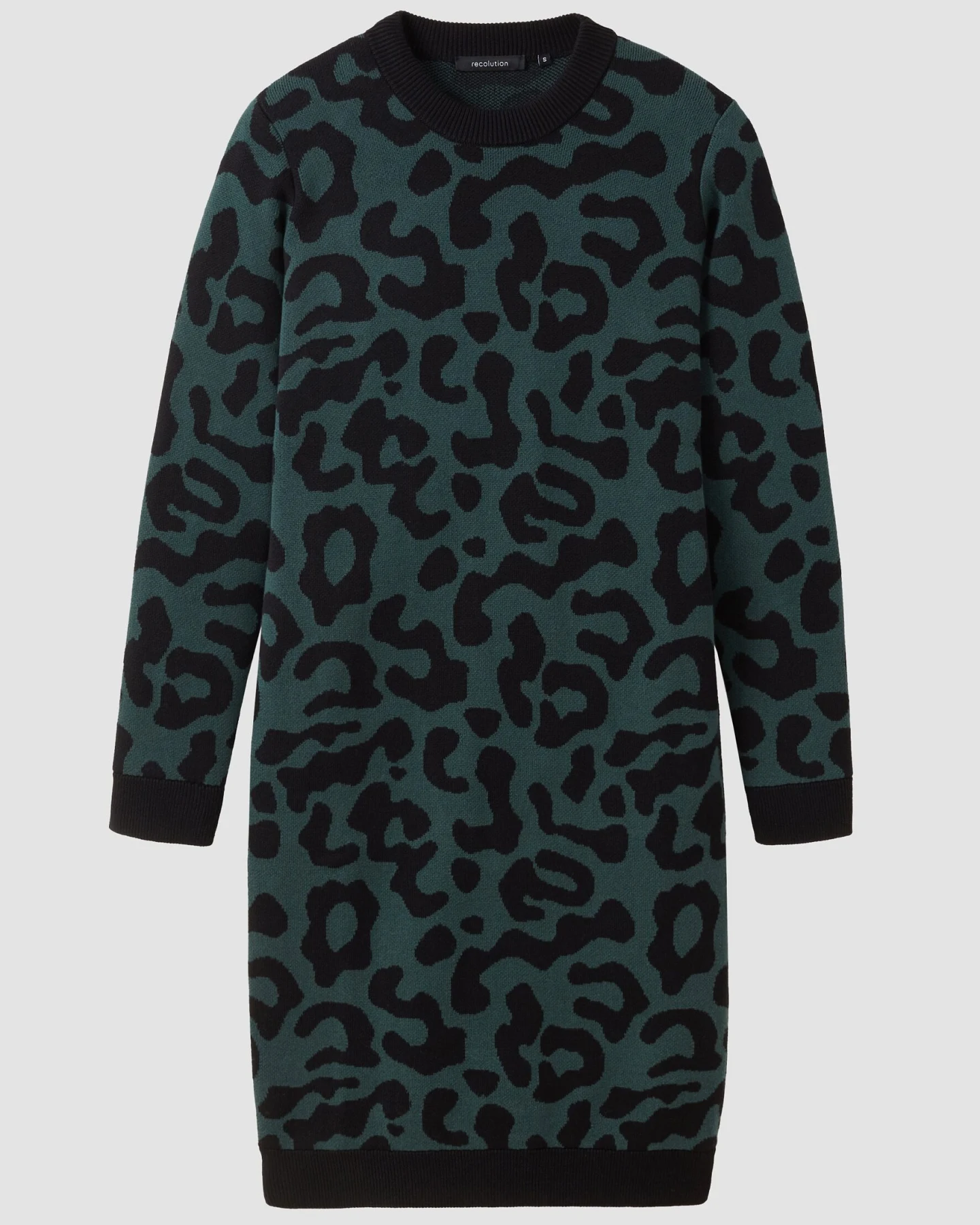 Recolution Damen vegan Kleid Amaranthus Leo In Dunkelgrün – Ansicht 2