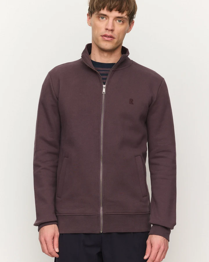 Recolution Herren vegan Sweatjacke Camphor Dark Grape