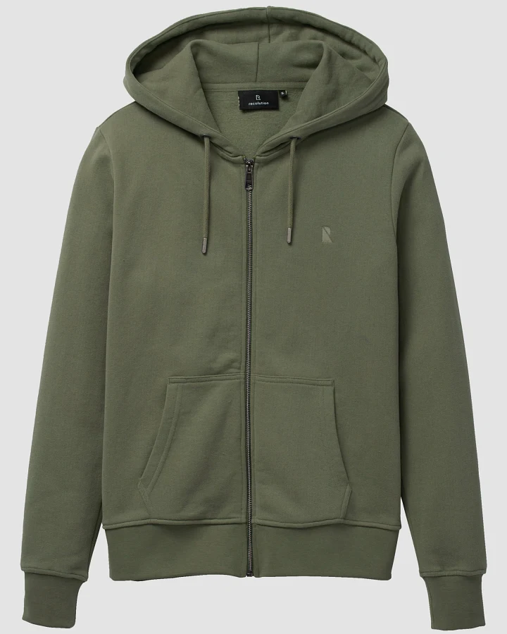 Recolution Damen vegan Sweatjacke Dahlia Dunkelkhaki