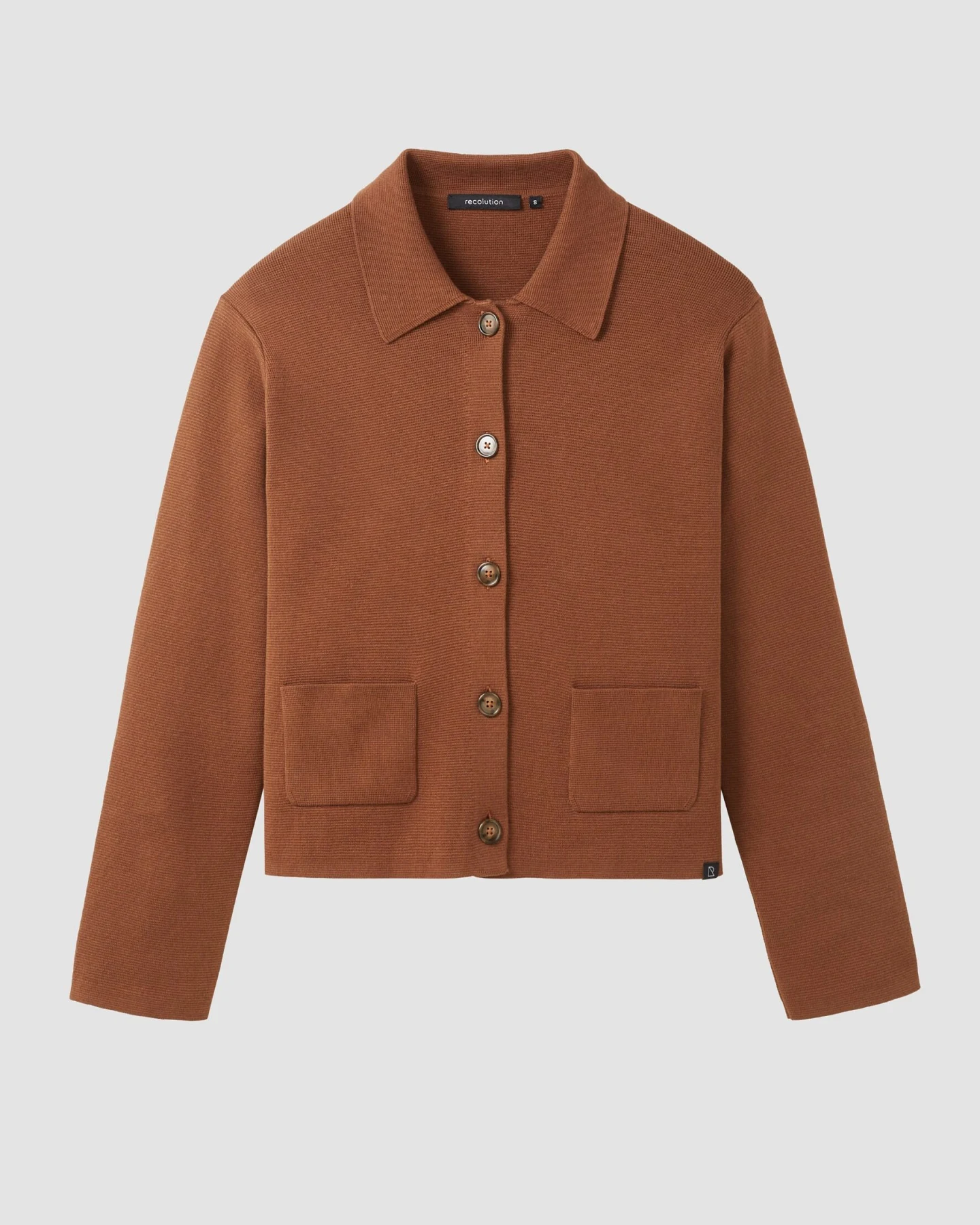 Recolution Damen vegan Overshirt Von Celosia In Cognac-Braun – Ansicht 2