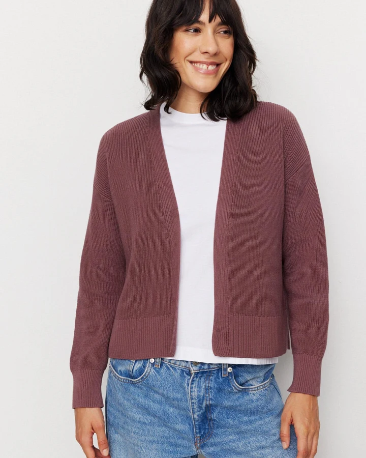 Recolution Damen vegan Strickjacke Moringa Wild Berry